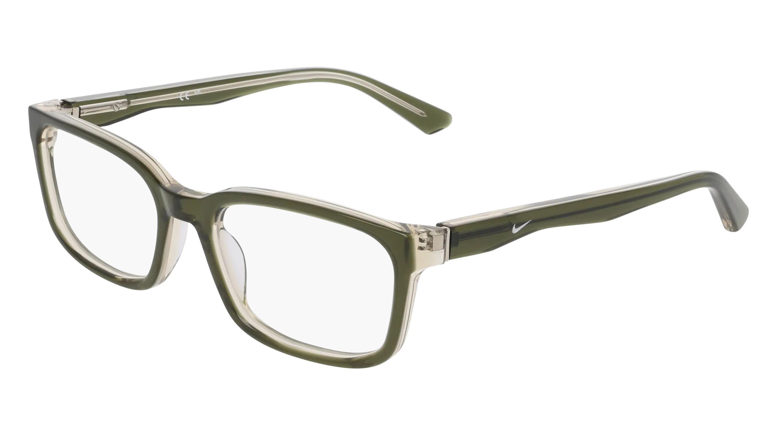 Nike NIKE 7181 318 Montature da vista Acetato Verde Squadrata Normale - immagine 1