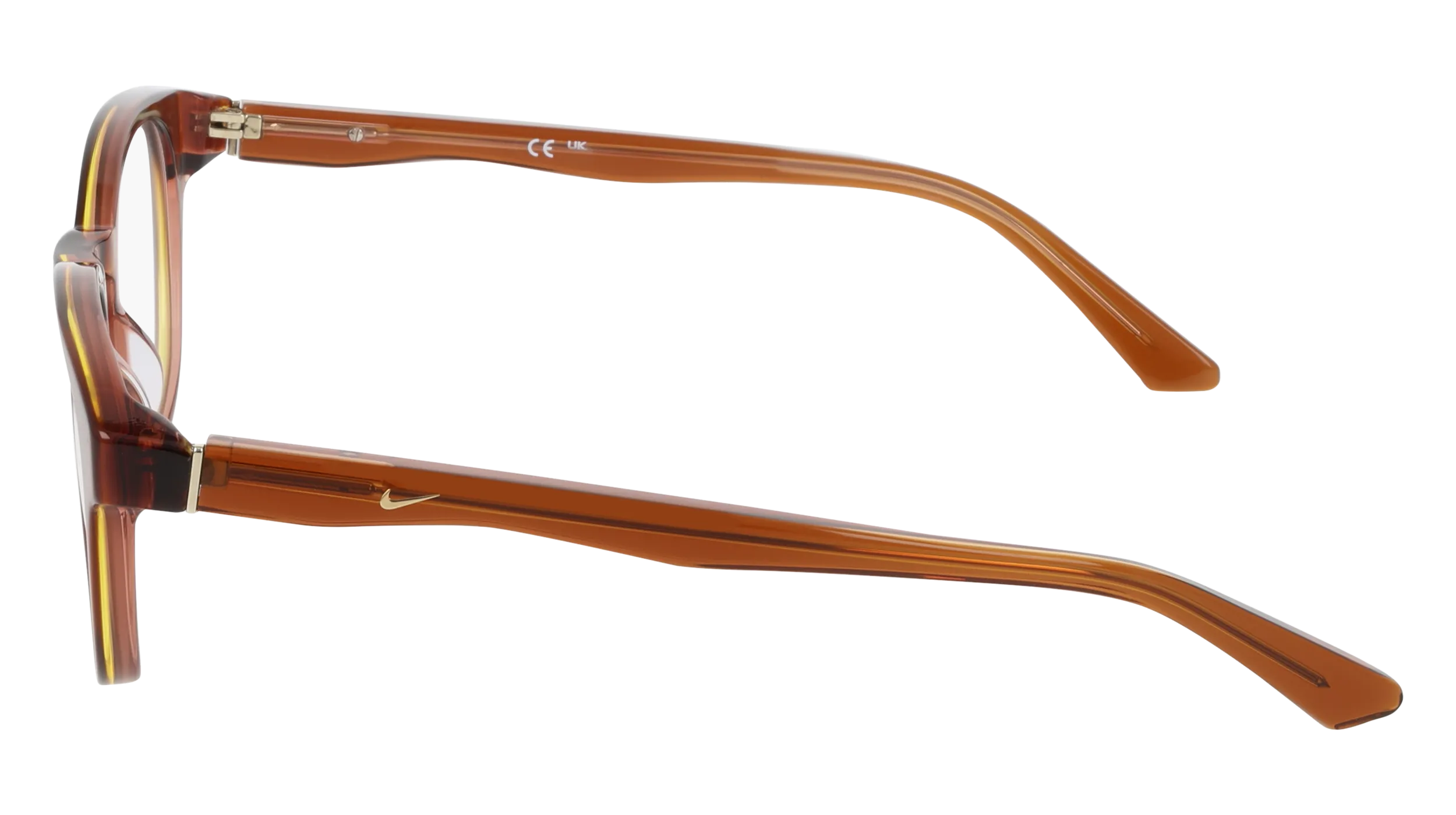Nike NIKE 7182 219 Montature da vista Acetato Marrone Rotonda Normale - immagine 3