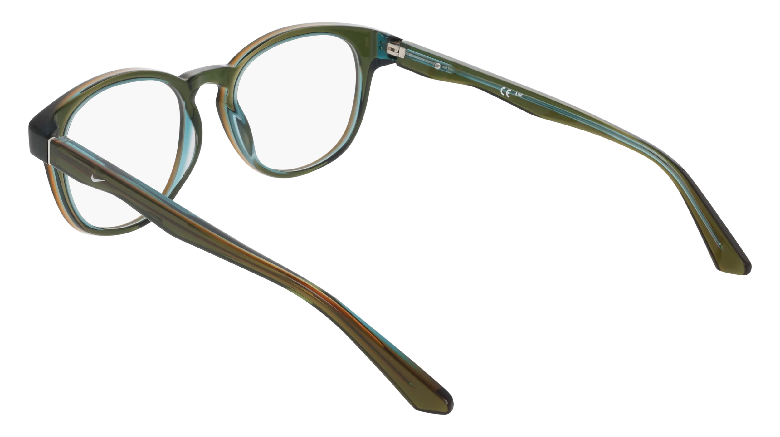 Nike NIKE 7182 317 Montature da vista Acetato Verde Rotonda Normale - immagine 4
