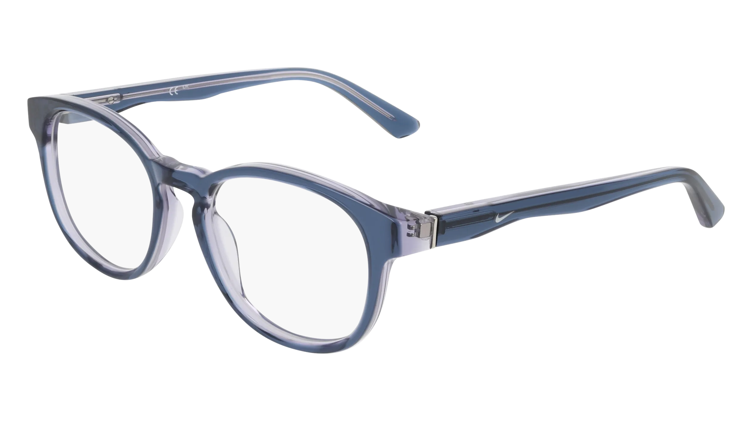 Nike NIKE 7182 429 Montature da vista Acetato Blu Rotonda Normale - immagine 1