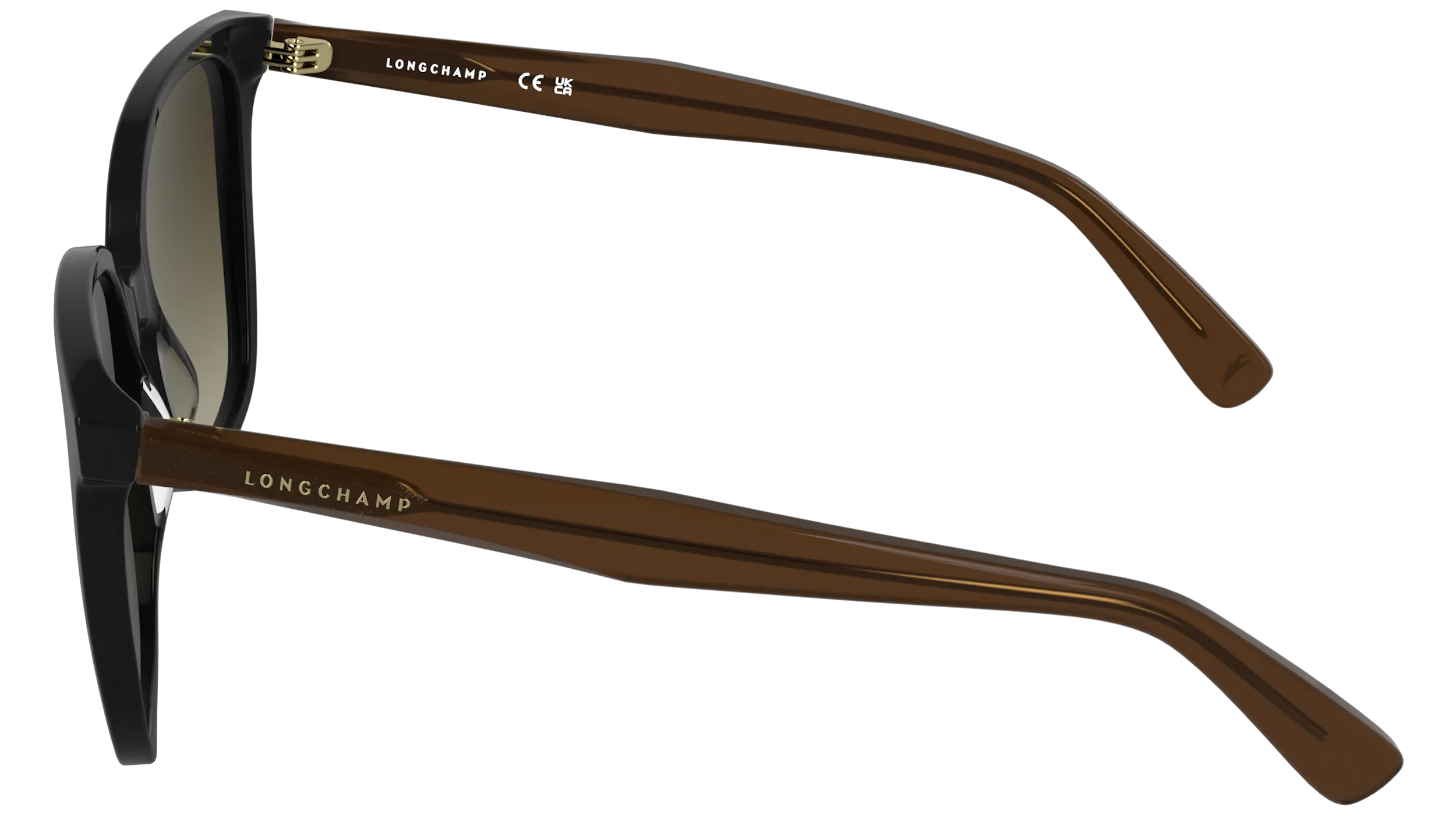 LONGCHAMP LO807S 001 Occhiali da sole Acetato Nero Squadrata Normale - immagine 3