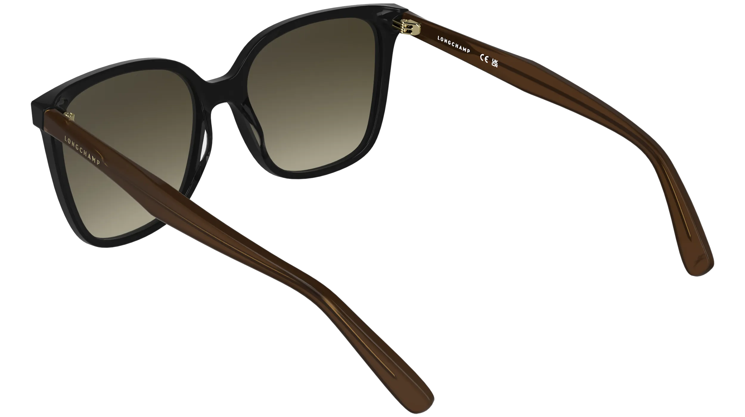LONGCHAMP LO807S 001 Occhiali da sole Acetato Nero Squadrata Normale - immagine 4