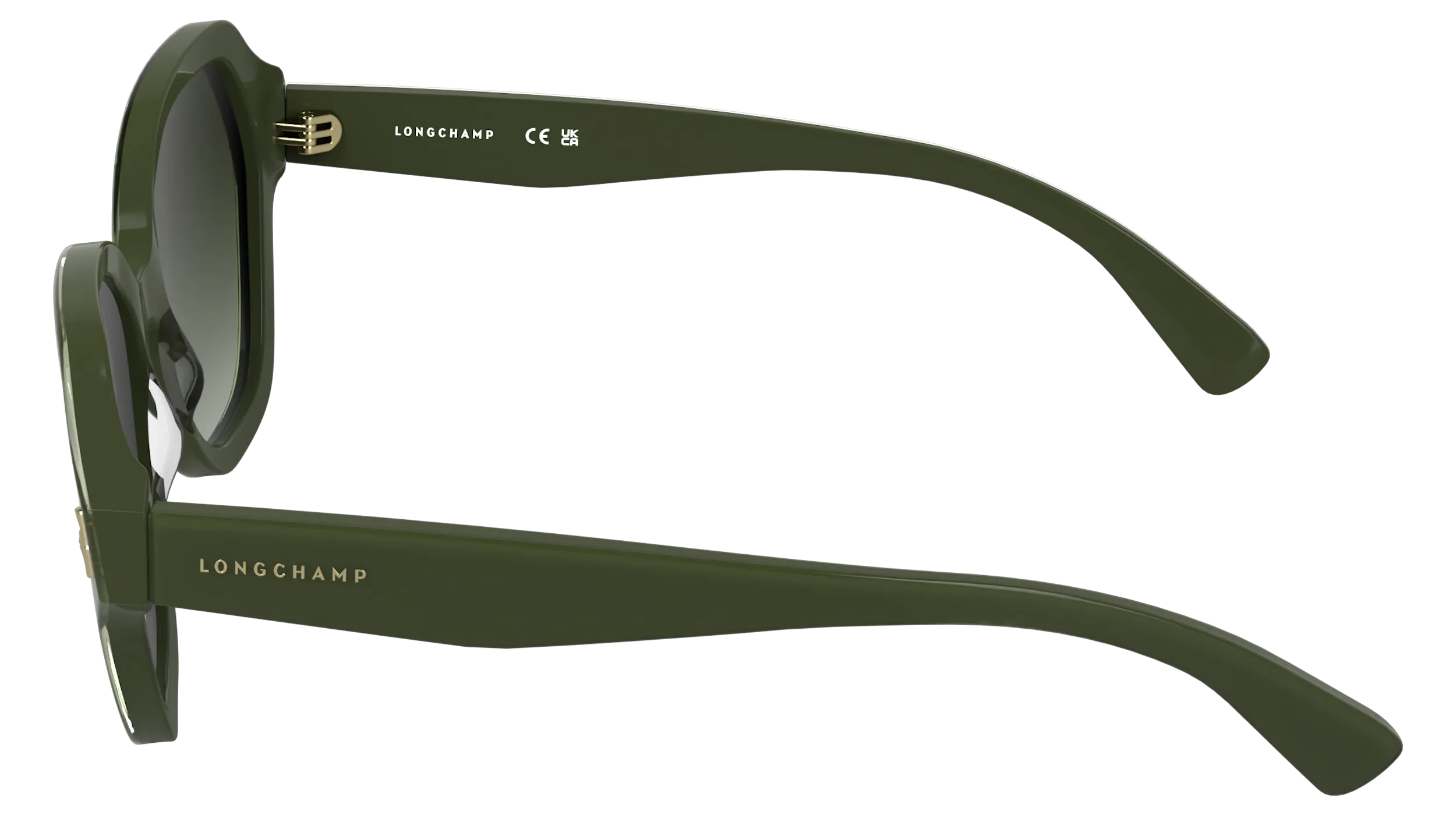 LONGCHAMP LO801S 319 Occhiali da sole Acetato Verde Marrone Squadrata Normale - immagine 3