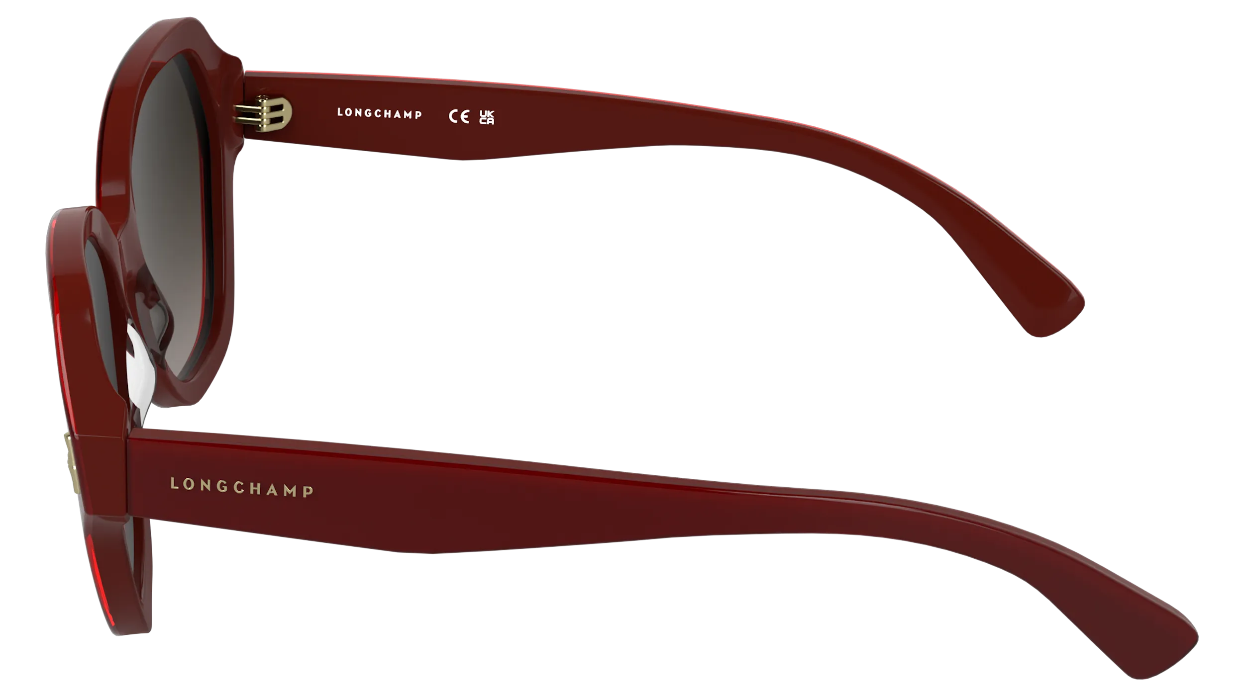LONGCHAMP LO801S 601 Occhiali da sole Acetato Bordeaux Squadrata Normale - immagine 3