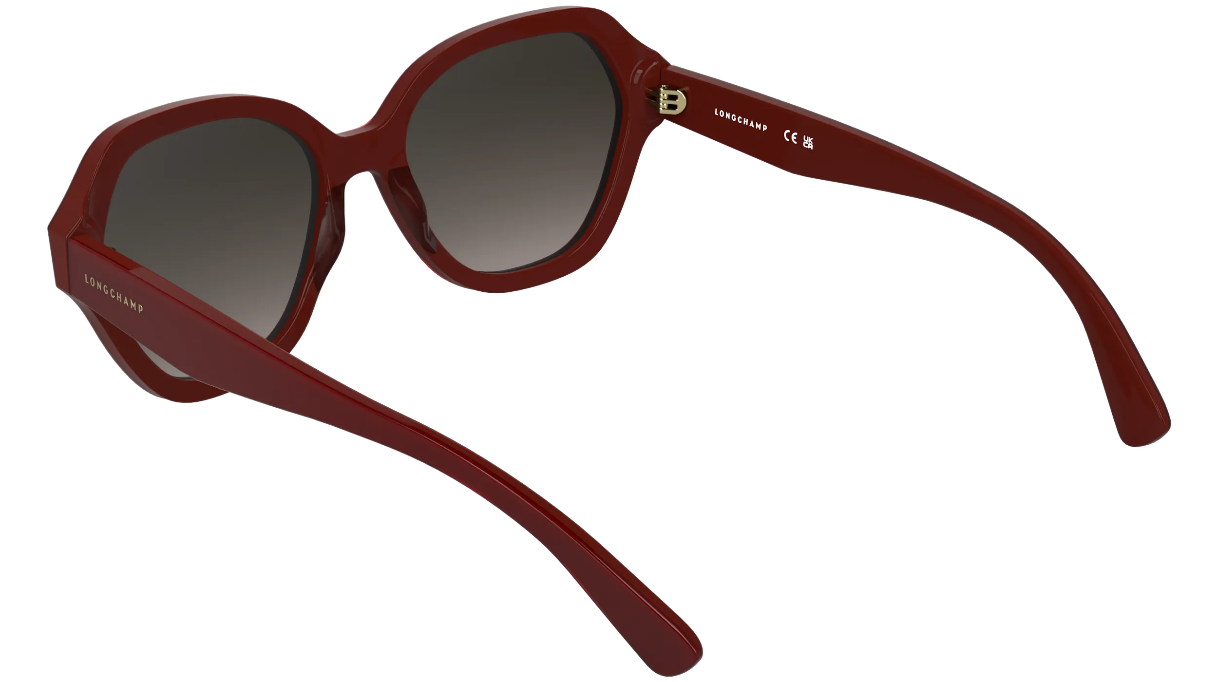 LONGCHAMP LO801S 601 Occhiali da sole Acetato Bordeaux Squadrata Normale - immagine 4