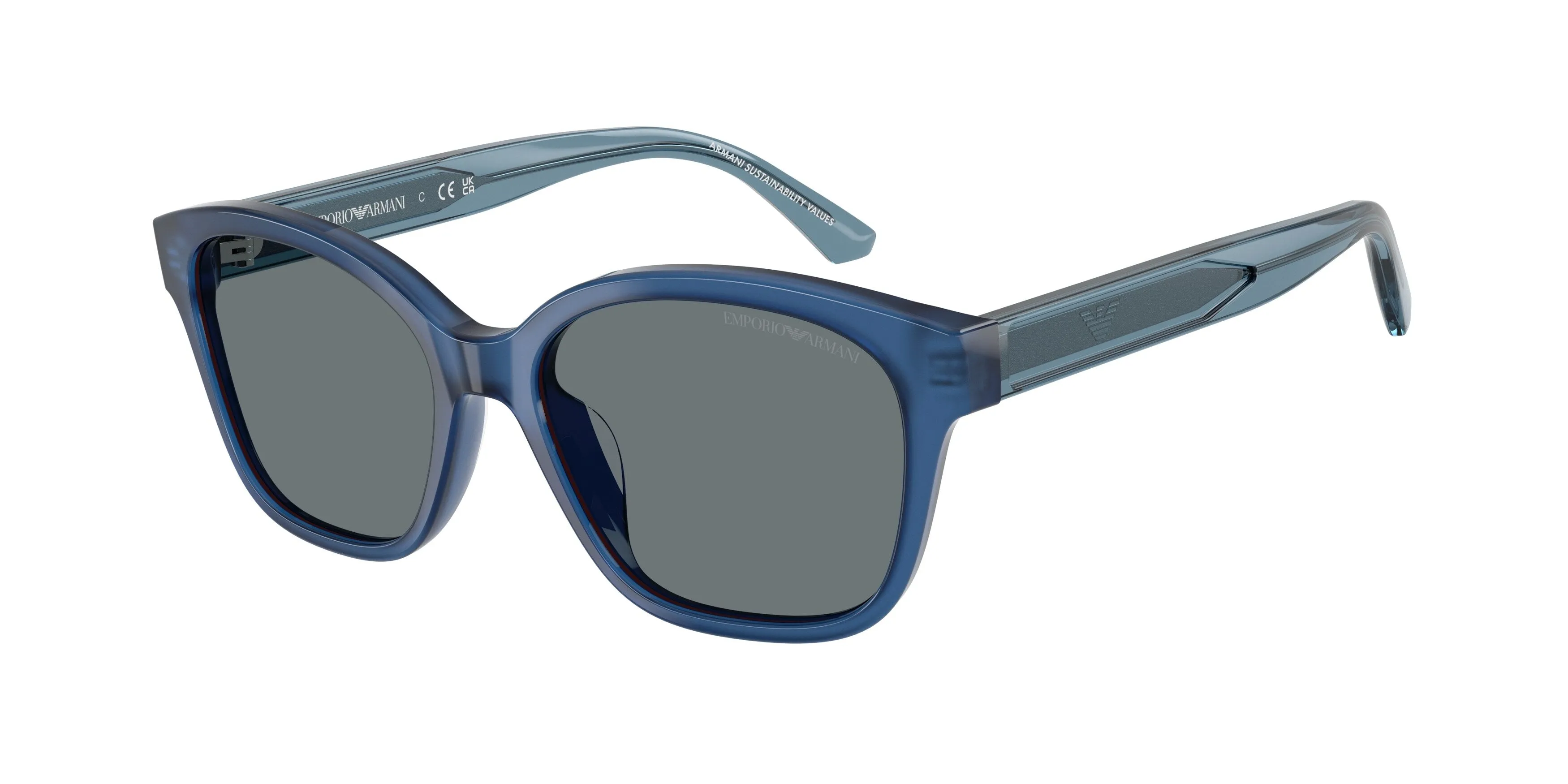 Emporio Armani EK4009U 639080 Occhiali da sole bambino Acetato Blu Blu Cat Eye Normale - immagine 1