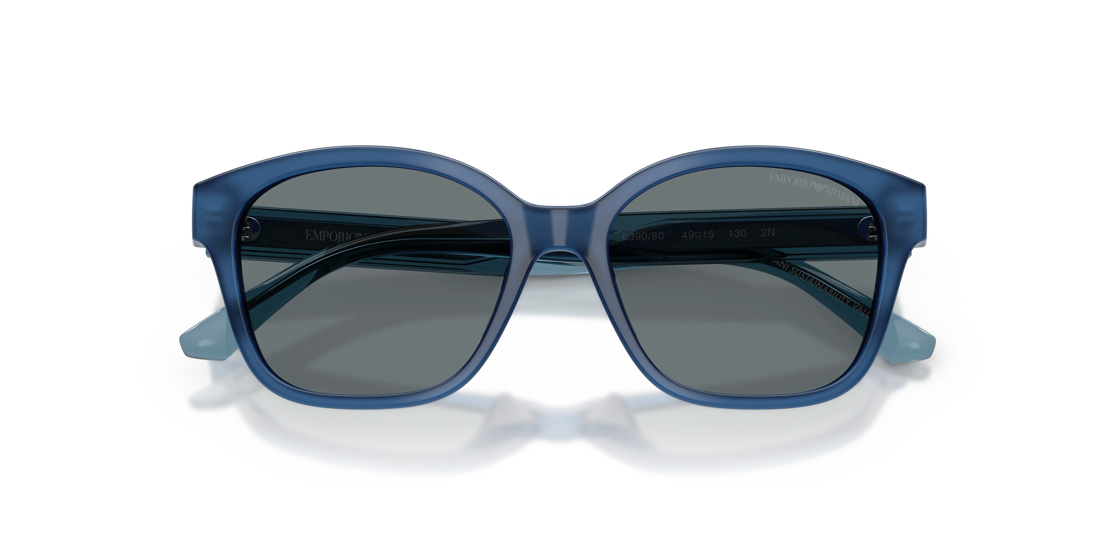 Emporio Armani EK4009U 639080 Occhiali da sole bambino Acetato Blu Blu Cat Eye Normale - immagine 2