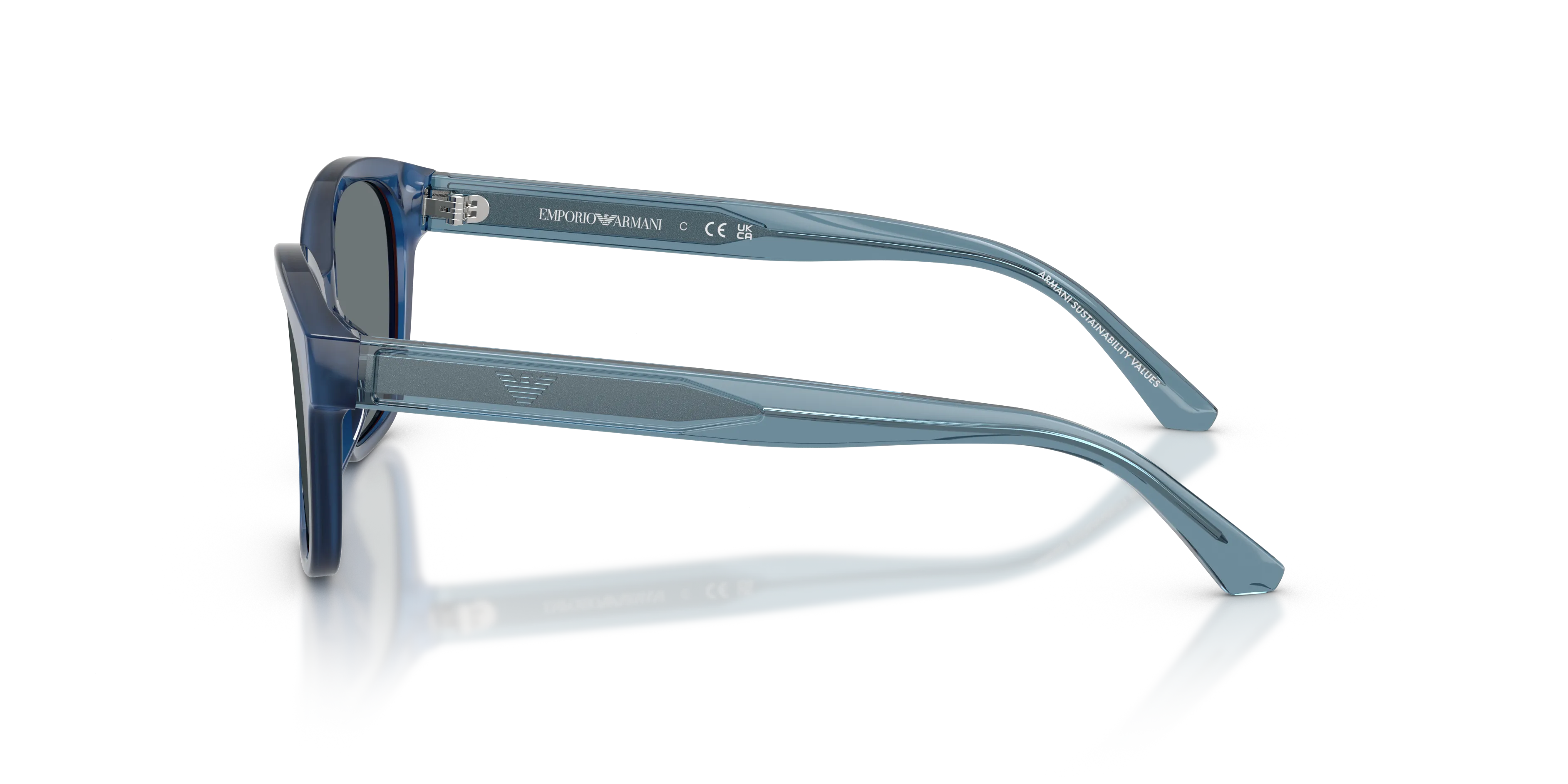 Emporio Armani EK4009U 639080 Occhiali da sole bambino Acetato Blu Blu Cat Eye Normale - immagine 4