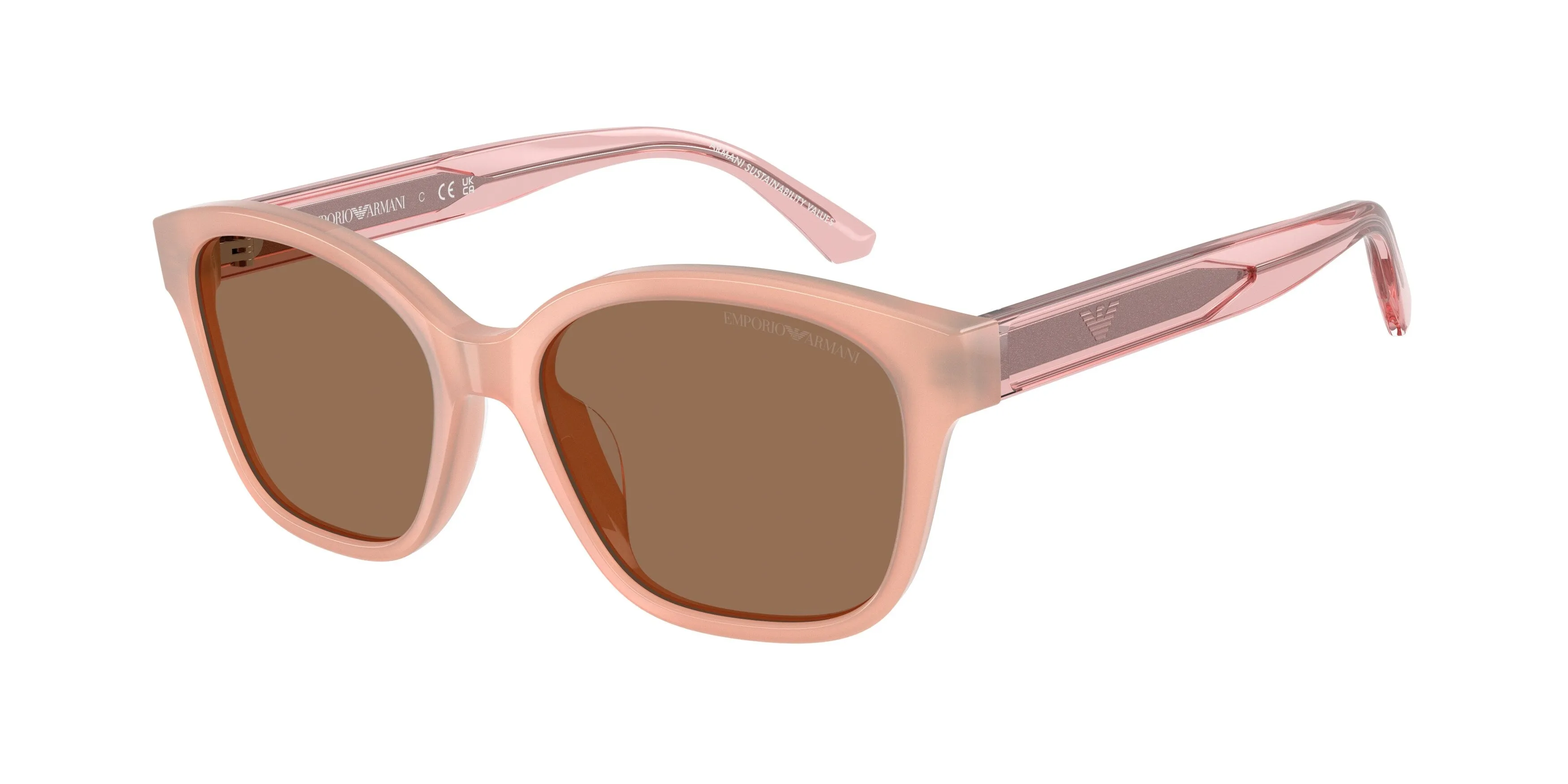 Emporio Armani EK4009U 638773 Occhiali da sole bambino Acetato Rosa Marrone Cat Eye Normale - immagine 1