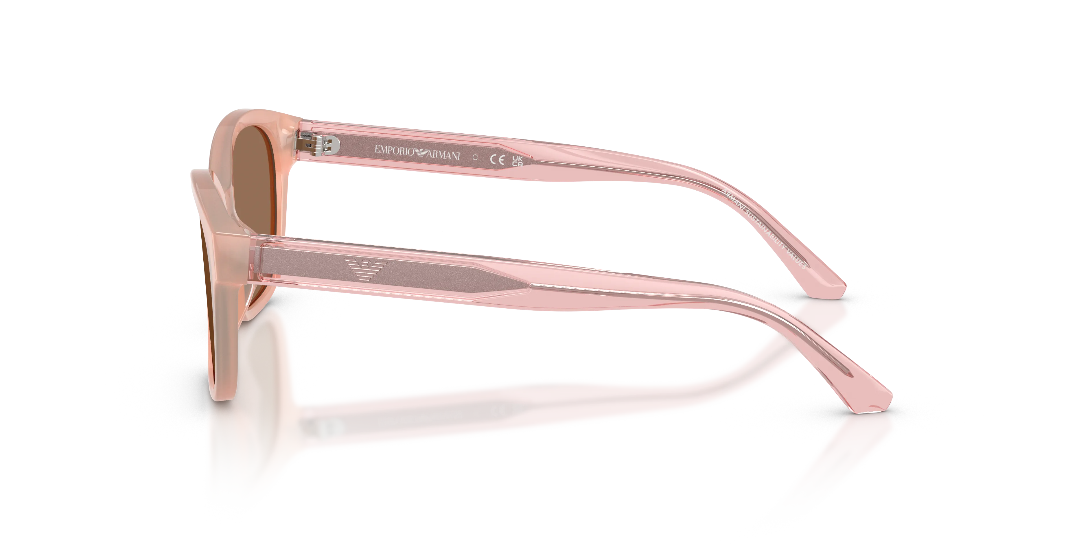 Emporio Armani EK4009U 638773 Occhiali da sole bambino Acetato Rosa Marrone Cat Eye Normale - immagine 4