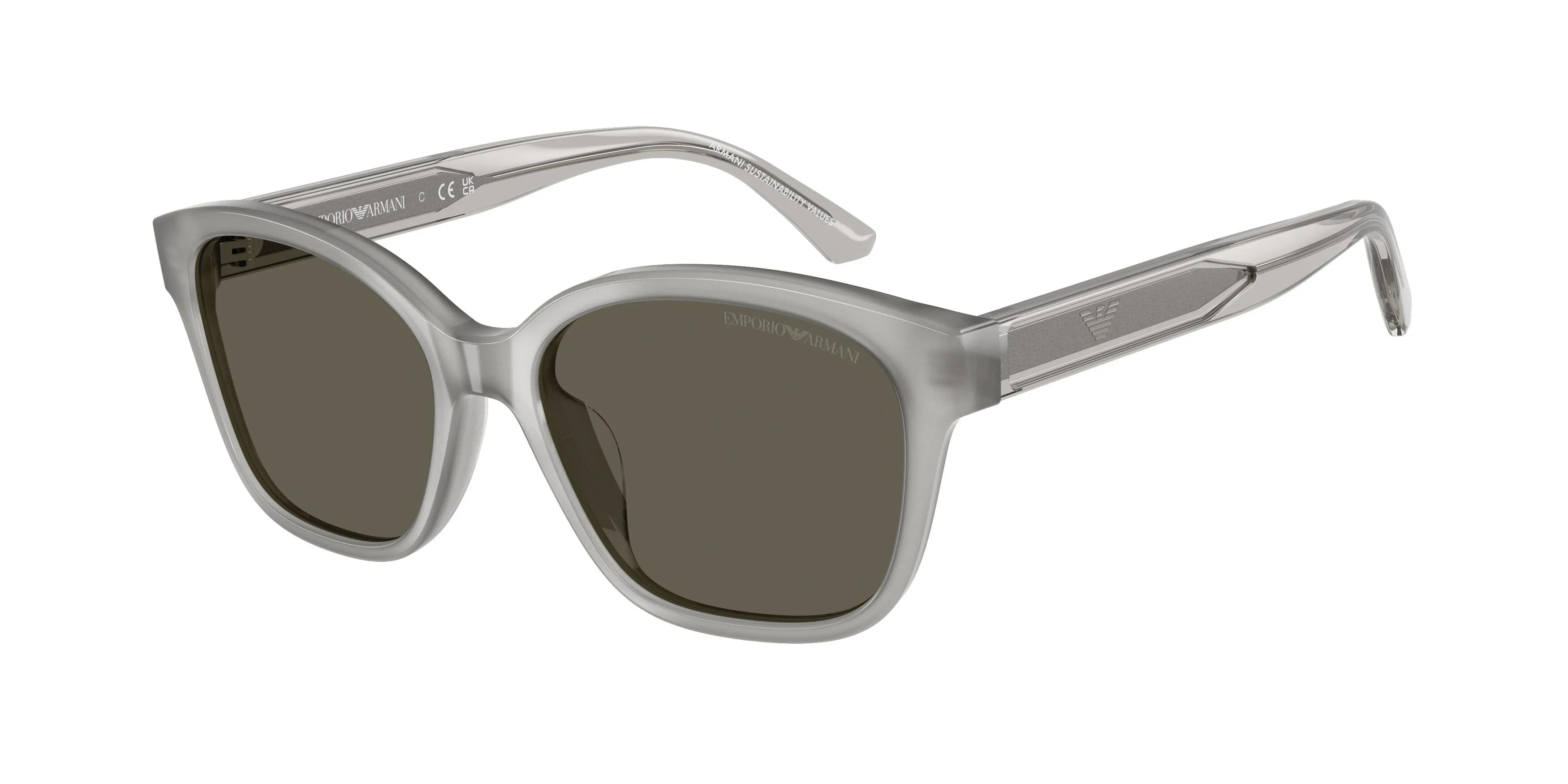 Emporio Armani EK4009U 638693 Occhiali da sole bambino Acetato Grigio Marrone Cat Eye Normale - immagine 1