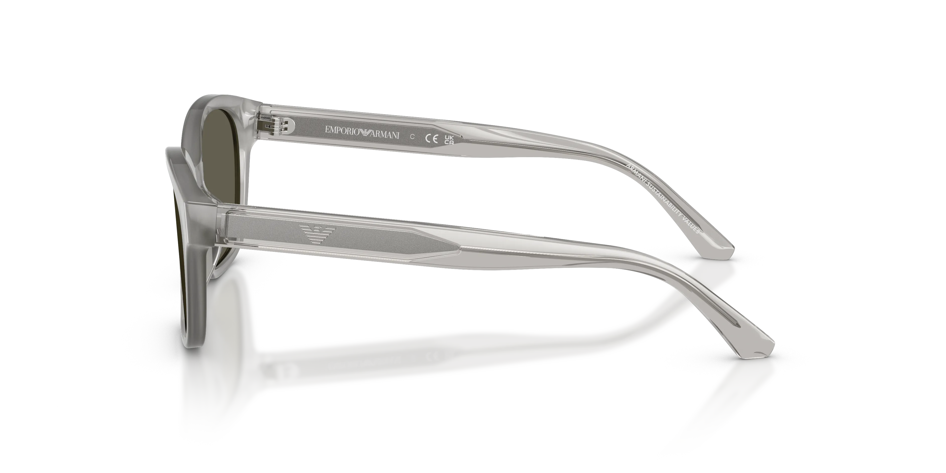 Emporio Armani EK4009U 638693 Occhiali da sole bambino Acetato Grigio Marrone Cat Eye Normale - immagine 4