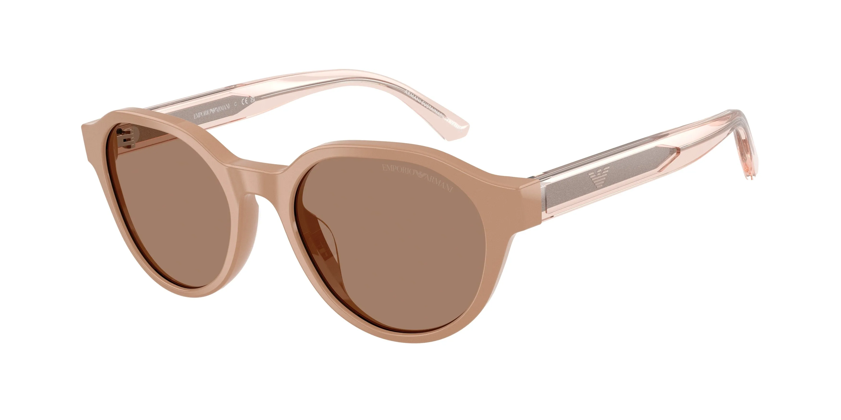 Emporio Armani EK4008U 638473 Occhiali da sole bambino Acetato Marrone Marrone Pantos Normale - immagine 1