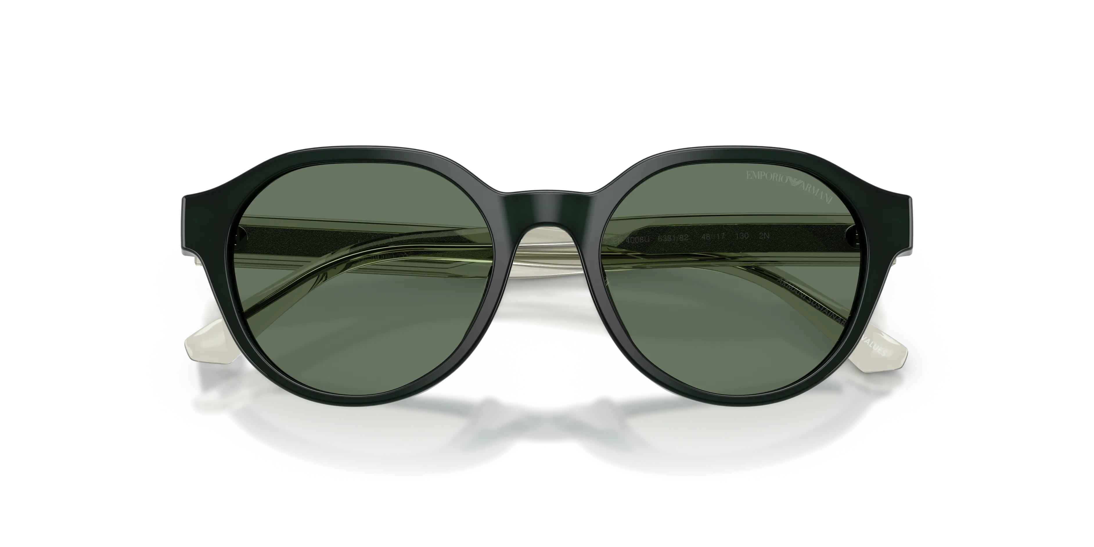 Emporio Armani EK4008U 638182 Occhiali da sole bambino Acetato Verde Verde Pantos Normale - immagine 2