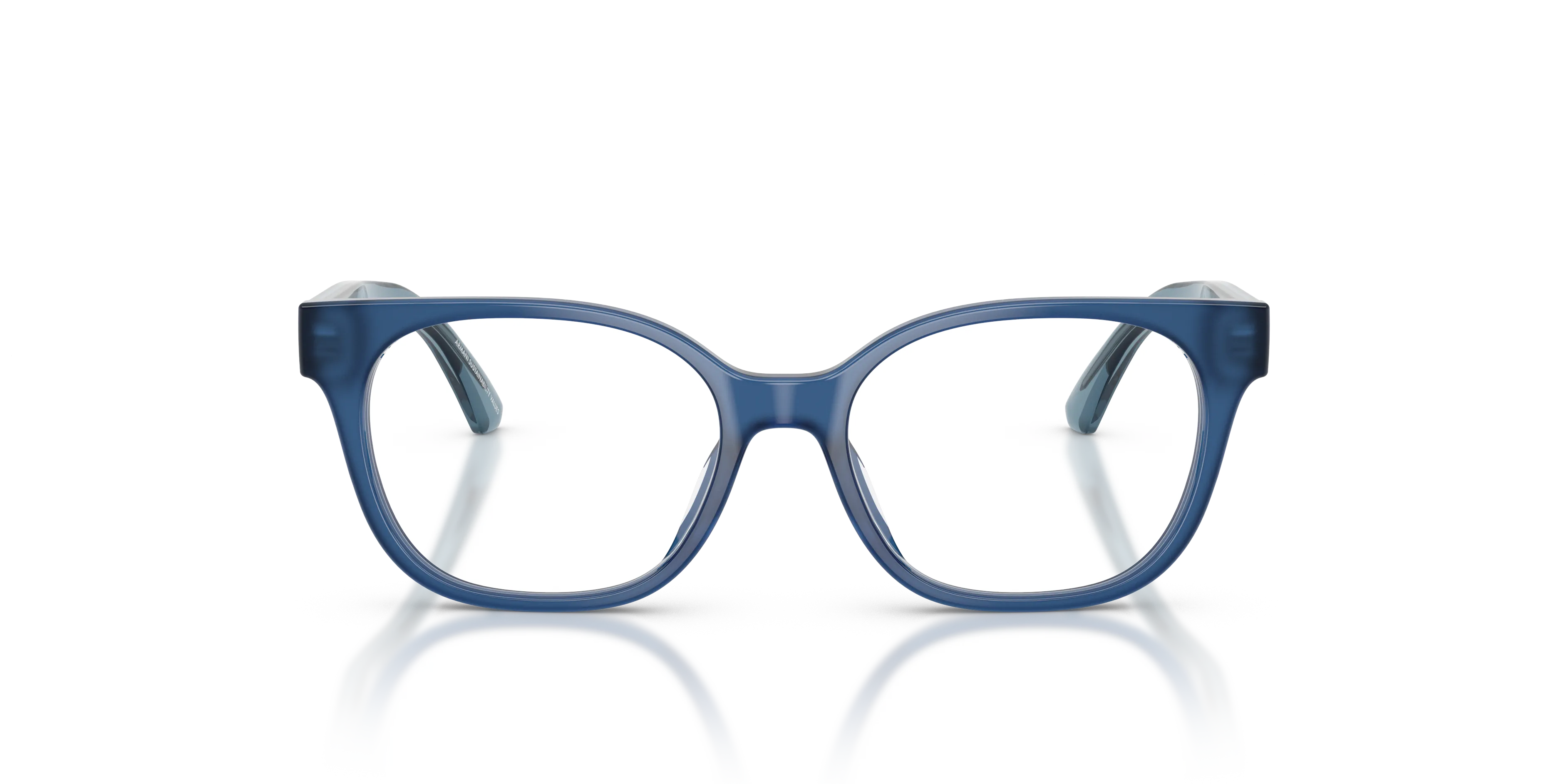 Emporio Armani EK3014U 6390 Montature da vista bambino Acetato Blu Trasparente Cat Eye Normale - immagine 3