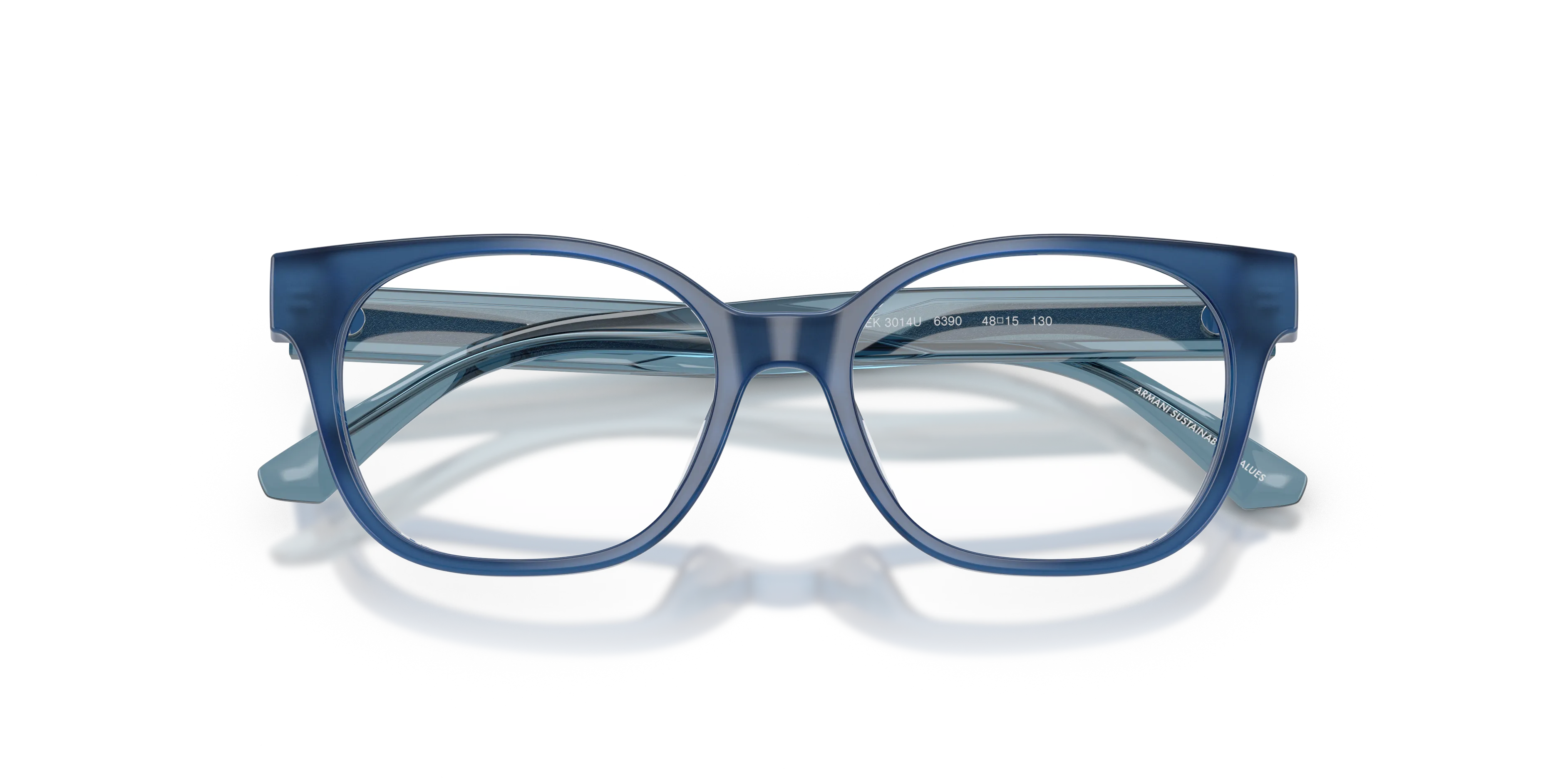 Emporio Armani EK3014U 6390 Montature da vista bambino Acetato Blu Trasparente Cat Eye Normale - immagine 2