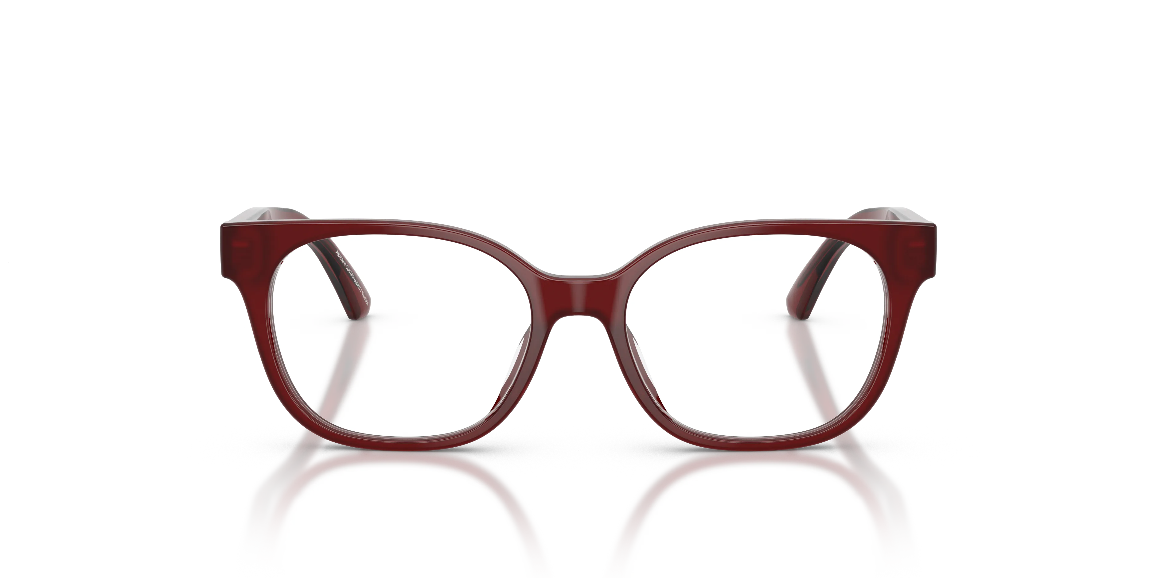 Emporio Armani EK3014U 6389 Montature da vista bambino Acetato Rosso Trasparente Cat Eye Normale - immagine 3