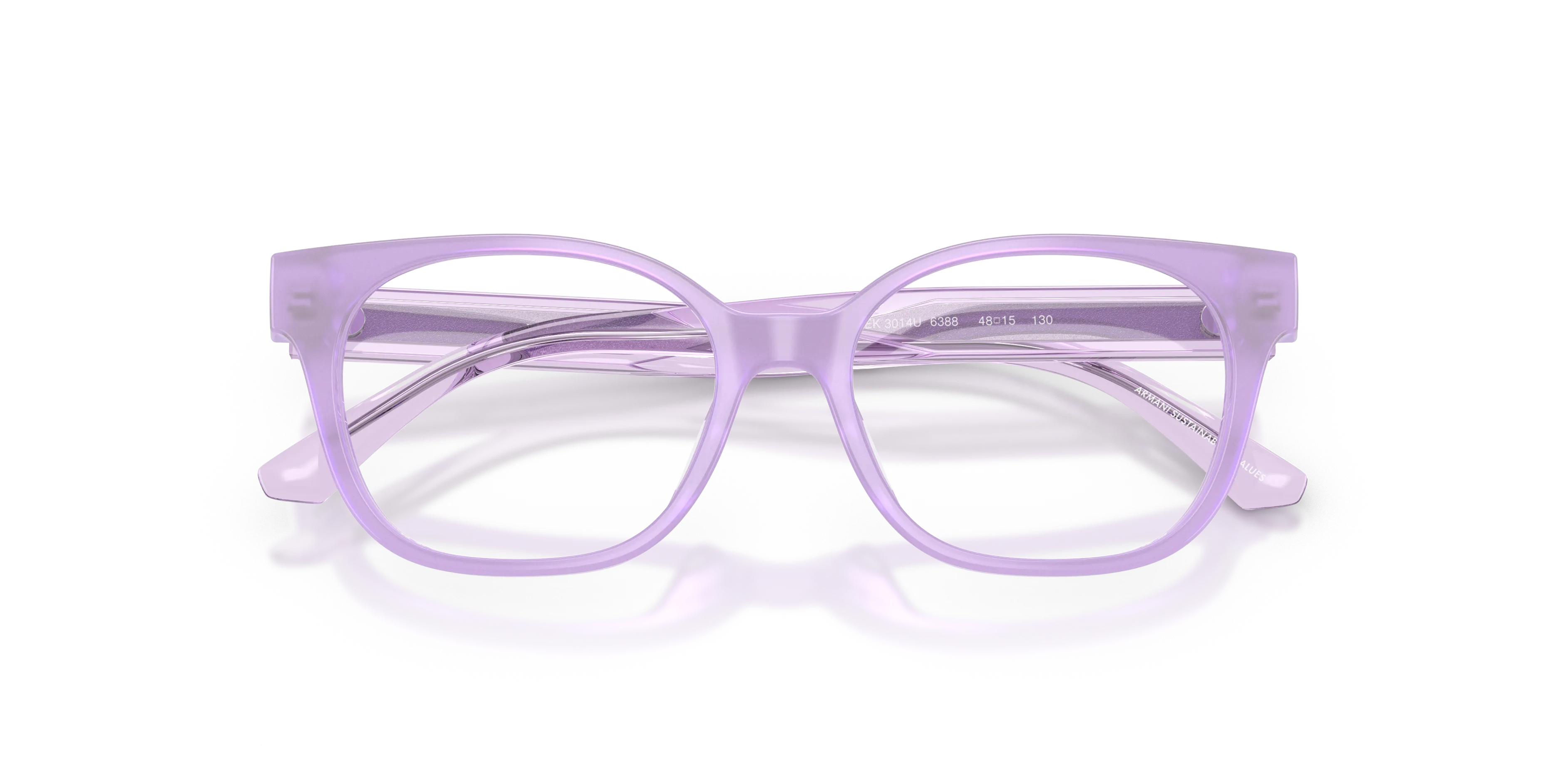 Emporio Armani EK3014U 6388 Montature da vista bambino Acetato Viola Trasparente Cat Eye Normale - immagine 2