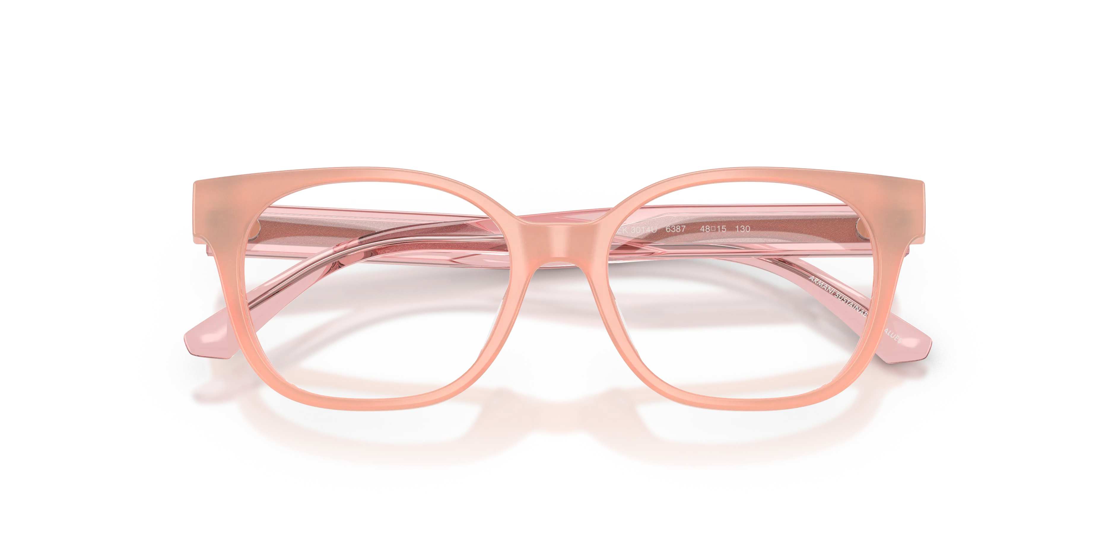 Emporio Armani EK3014U 6387 Montature da vista bambino Acetato Rosa Trasparente Cat Eye Normale - immagine 2