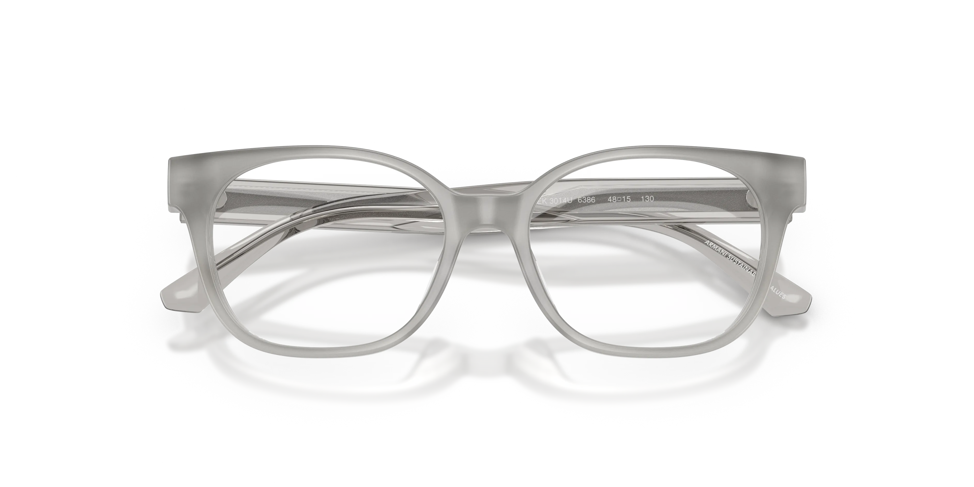 Emporio Armani EK3014U 6386 Montature da vista bambino Acetato Grigio Trasparente Cat Eye Normale - immagine 2