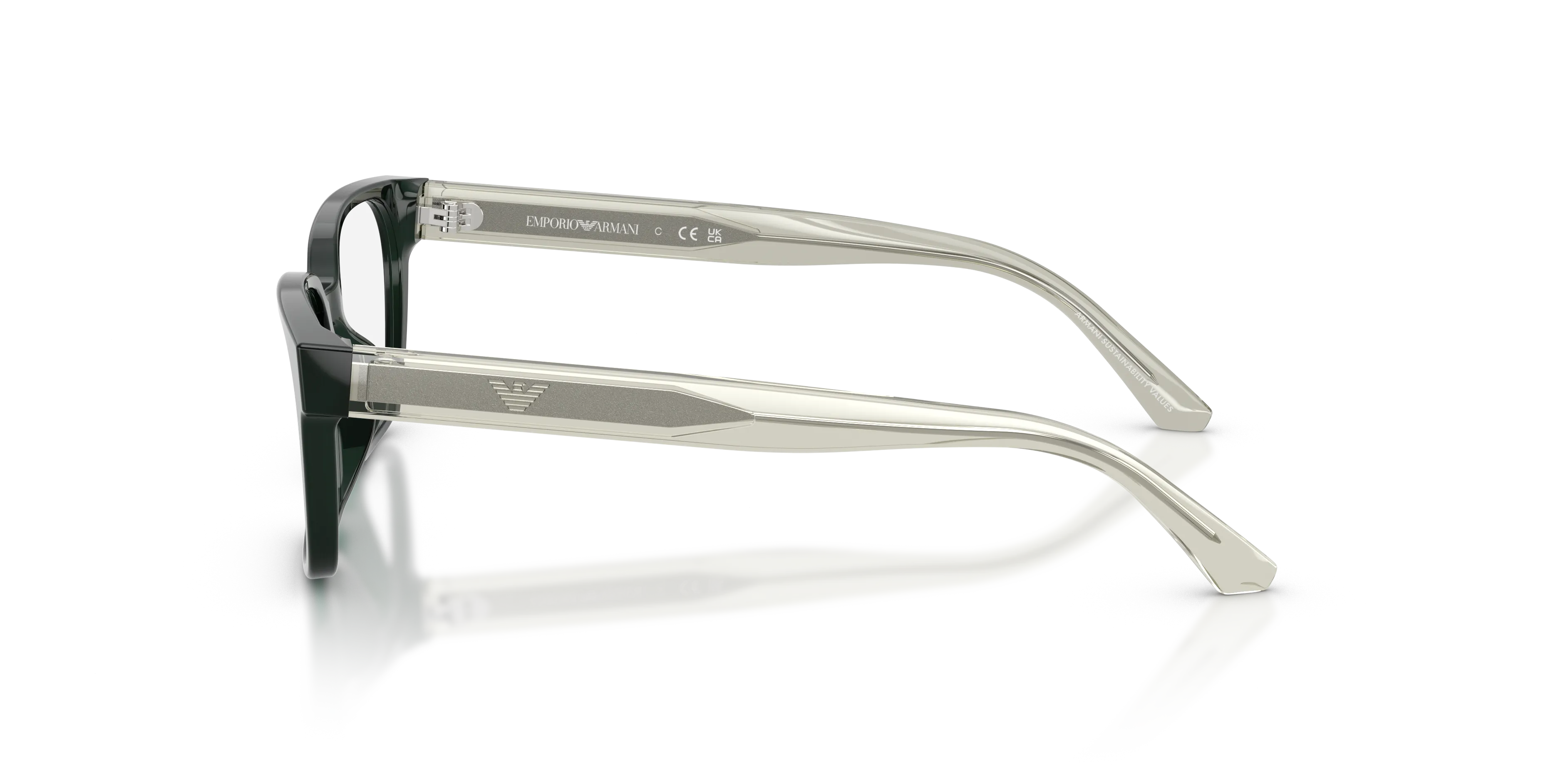 Emporio Armani EK3013U 6381 Montature da vista bambino Acetato Verde Trasparente Squadrata Normale - immagine 4
