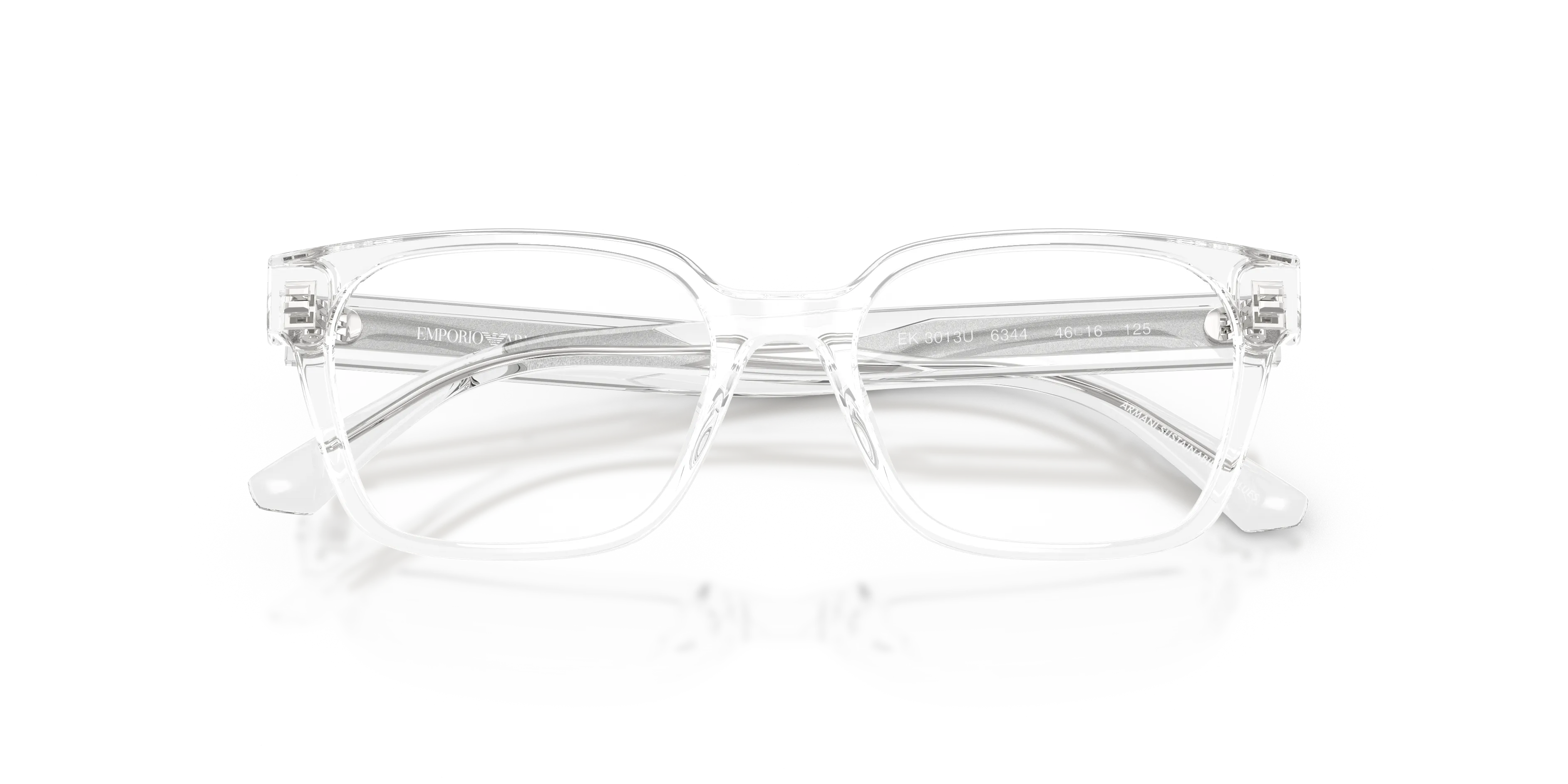 Emporio Armani EK3013U 6344 Montature da vista bambino Acetato Trasparente Trasparente Squadrata Normale - immagine 2