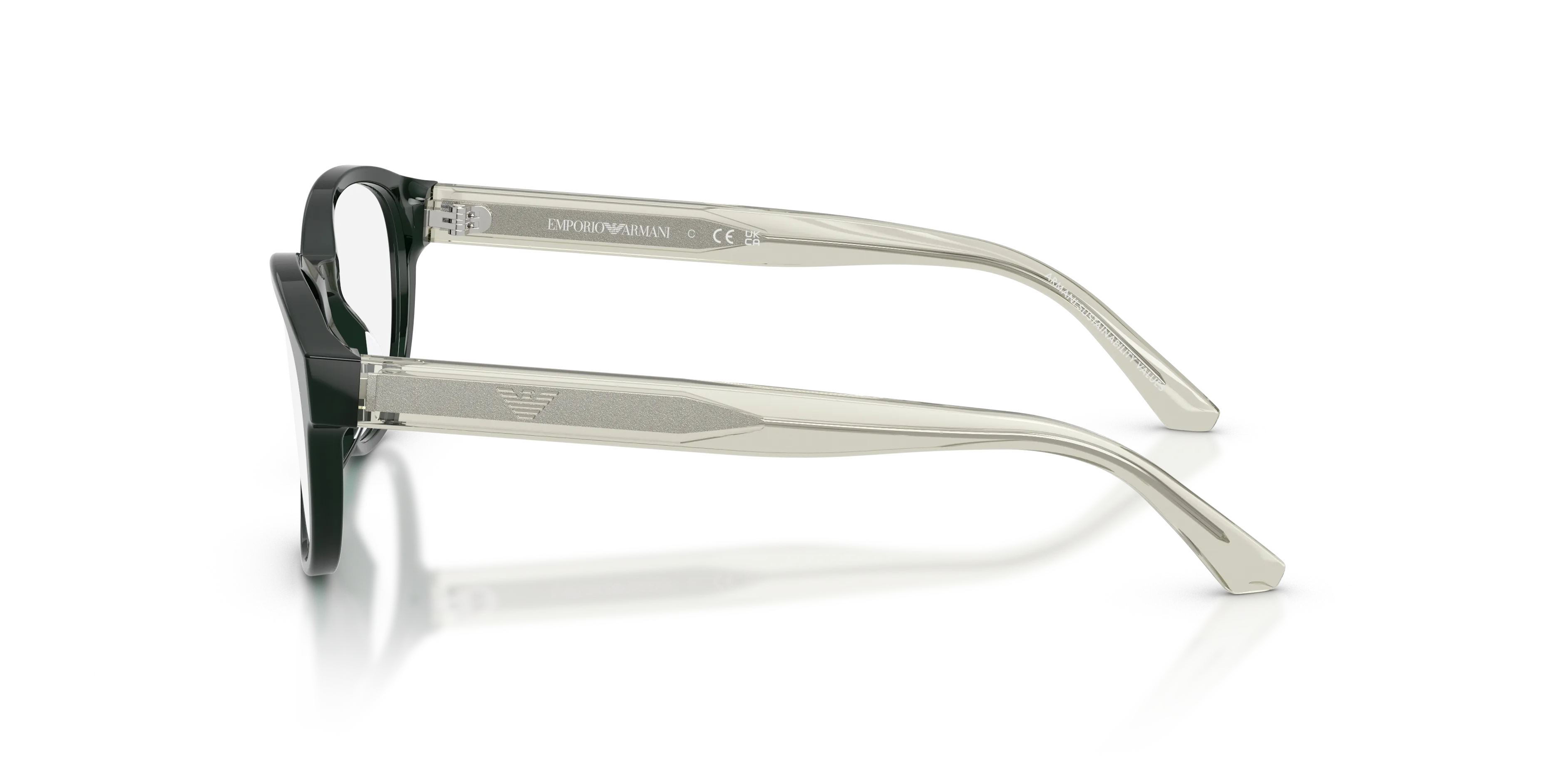 Emporio Armani EK3012U 6381 Montature da vista bambino Acetato Verde Trasparente Pantos Normale - immagine 4