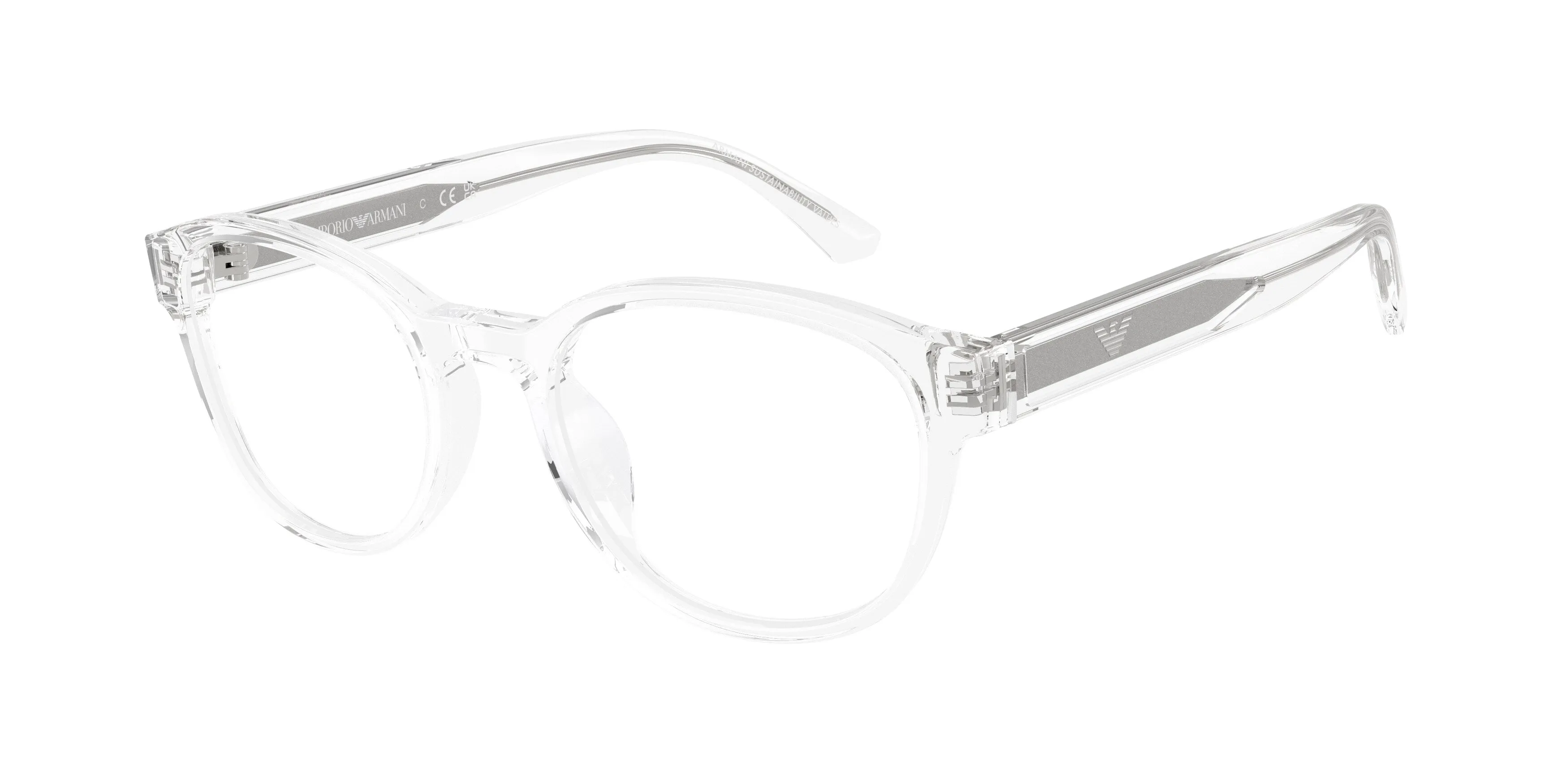 Emporio Armani EK3012U 6344 Montature da vista bambino Acetato Trasparente Trasparente Pantos Normale - immagine 1
