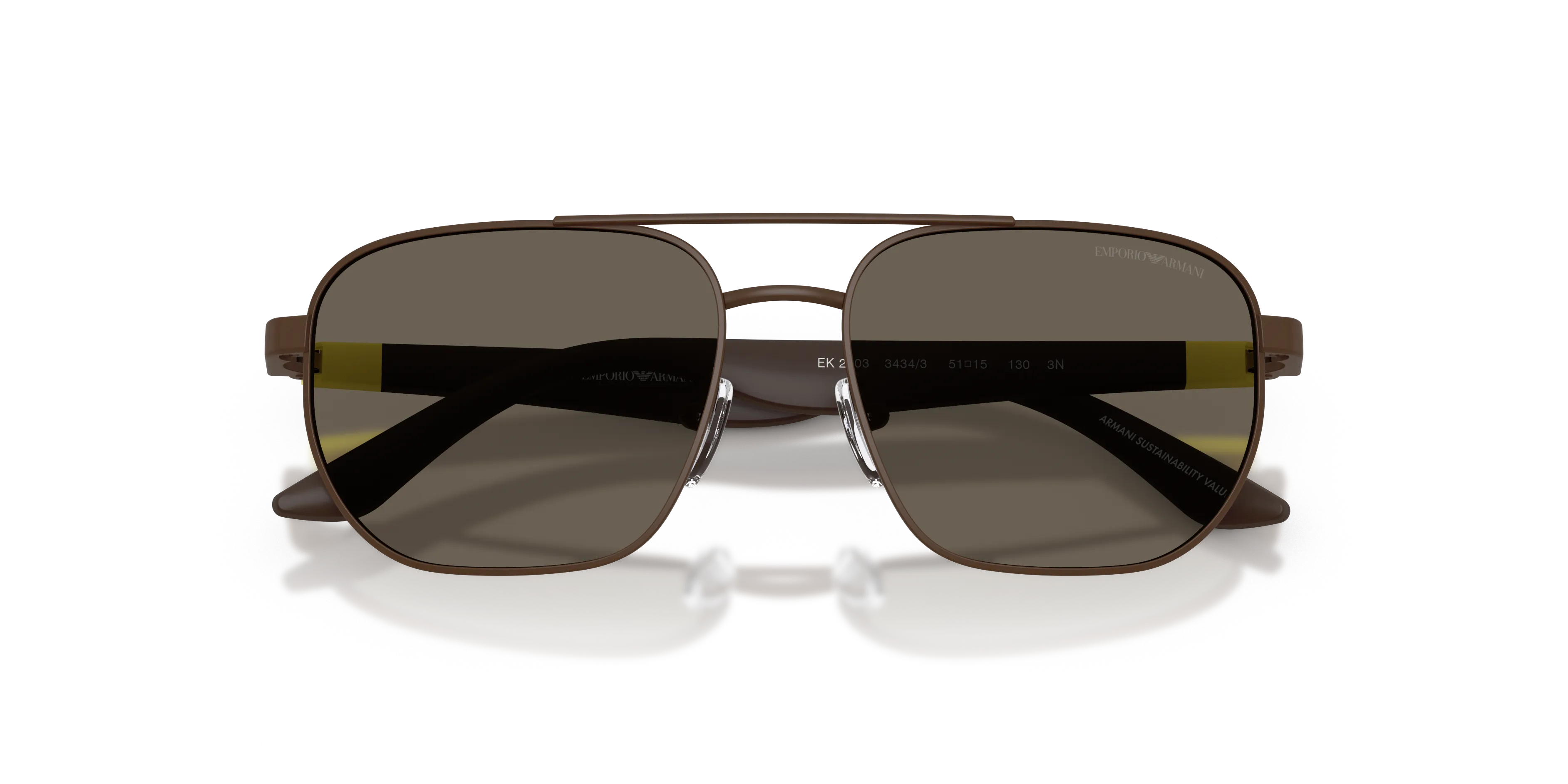 Emporio Armani EK2003 3434/3 Occhiali da sole bambino Metallo Marrone Marrone Squadrata Normale - immagine 2