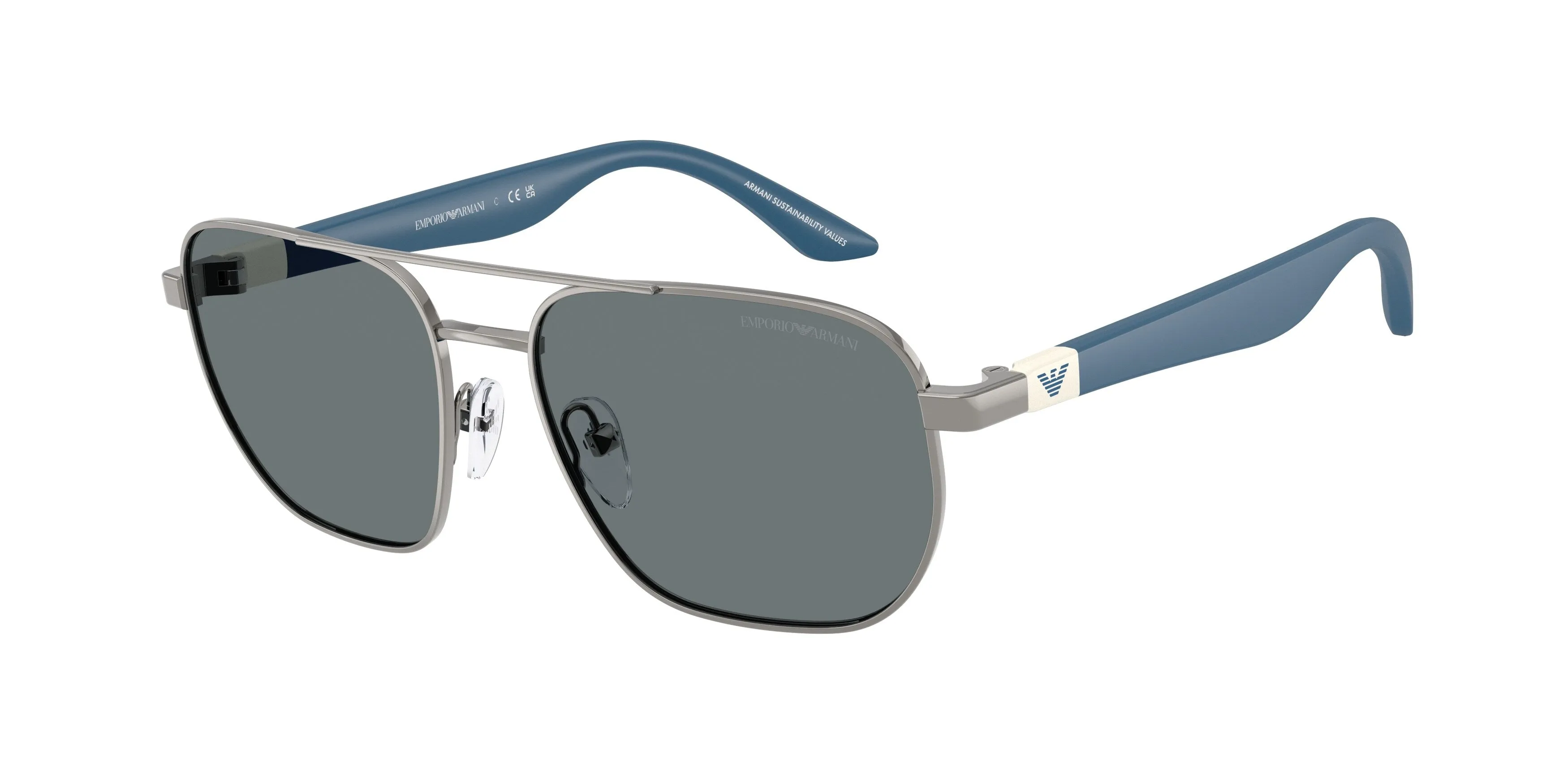 Emporio Armani EK2003 301080 Occhiali da sole bambino Metallo Grigio Blu Squadrata Normale - immagine 1