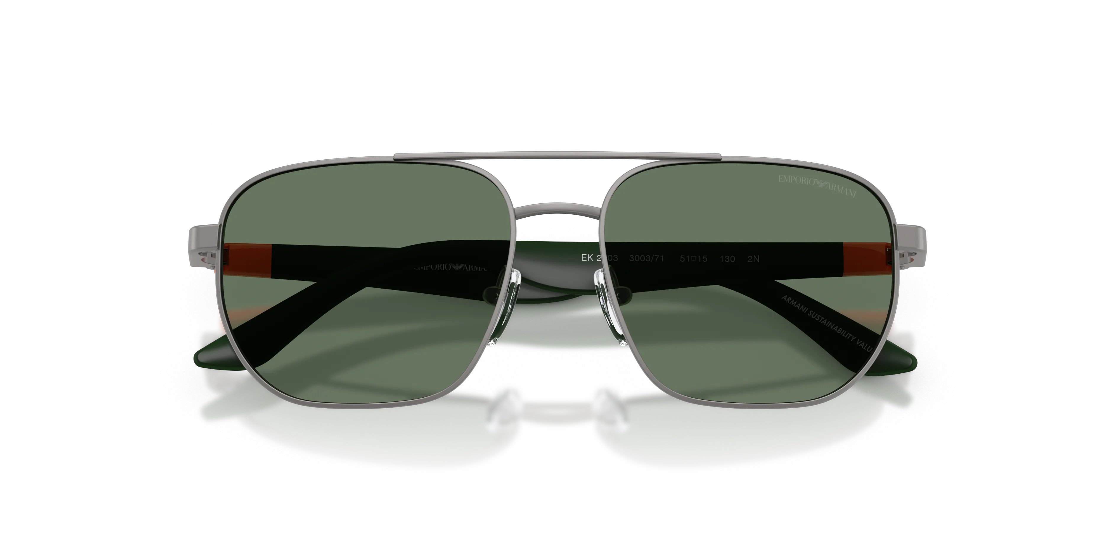 Emporio Armani EK2003 300371 Occhiali da sole bambino Metallo Grigio Verde Squadrata Normale - immagine 2