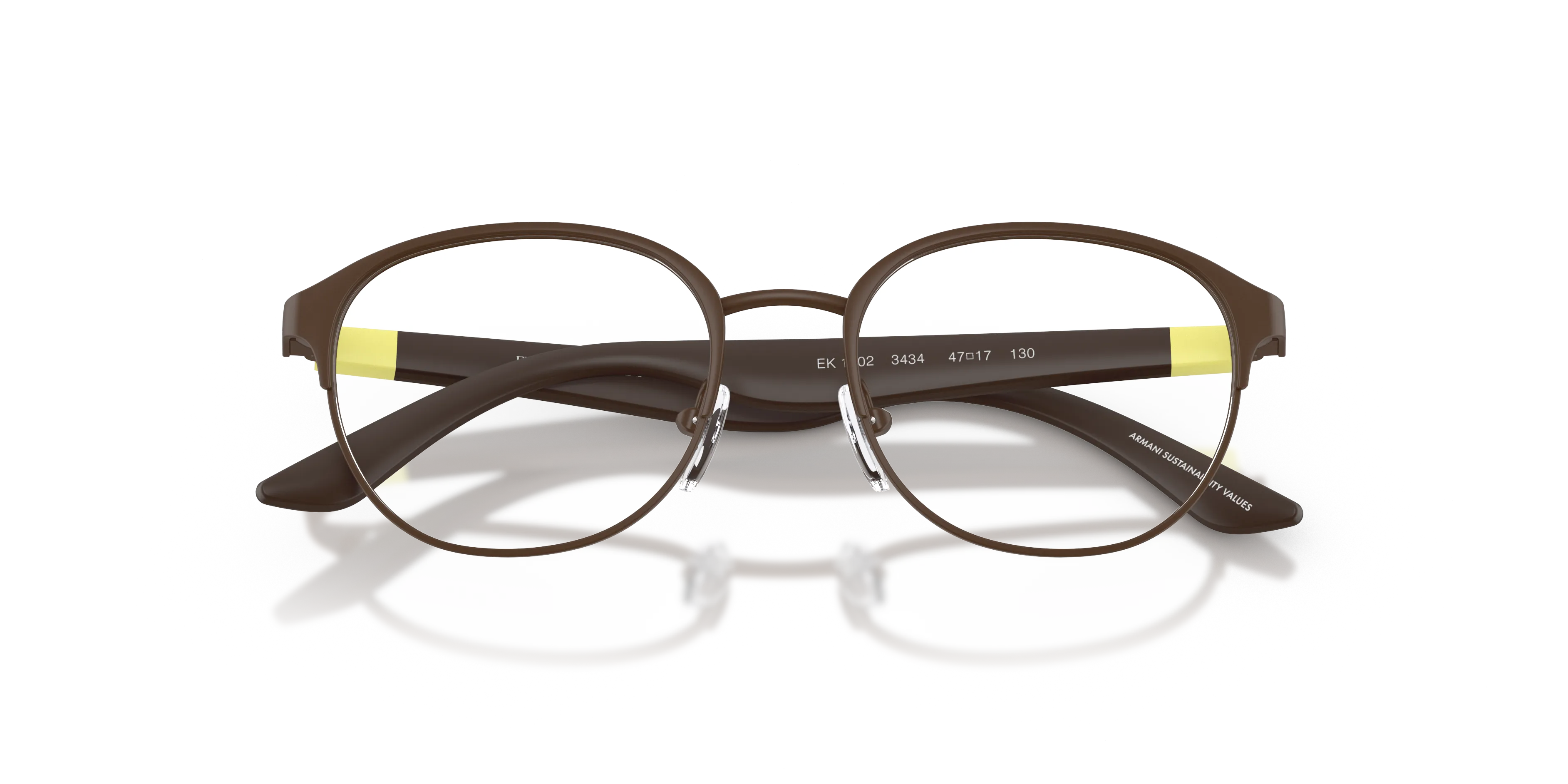 Emporio Armani EK1002 3434 Montature da vista bambino Metallo Marrone Trasparente Pantos Normale - immagine 2