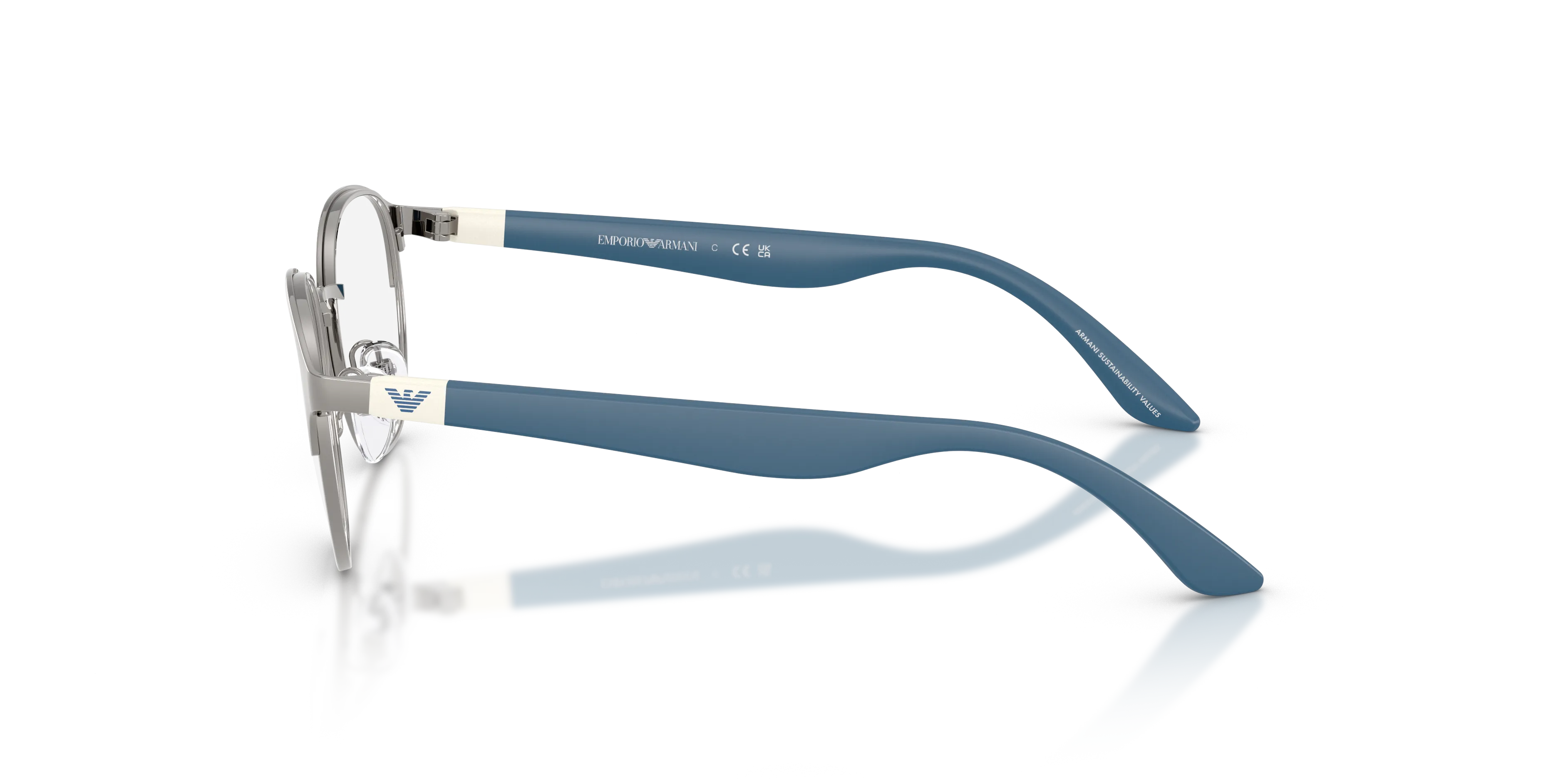 Emporio Armani EK1002 3010 Montature da vista bambino Metallo Grigio Trasparente Pantos Normale - immagine 4