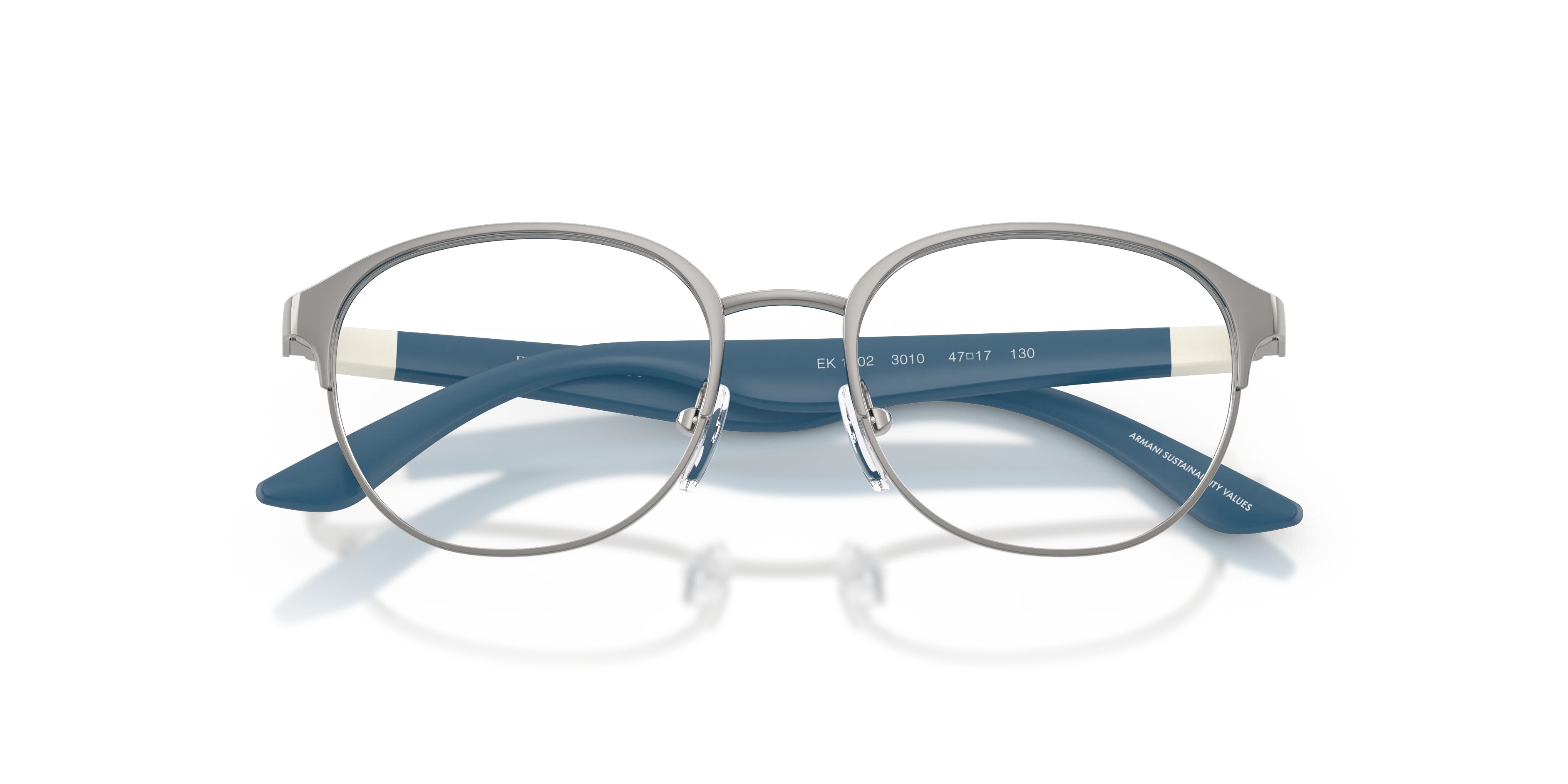 Emporio Armani EK1002 3010 Montature da vista bambino Metallo Grigio Trasparente Pantos Normale - immagine 2