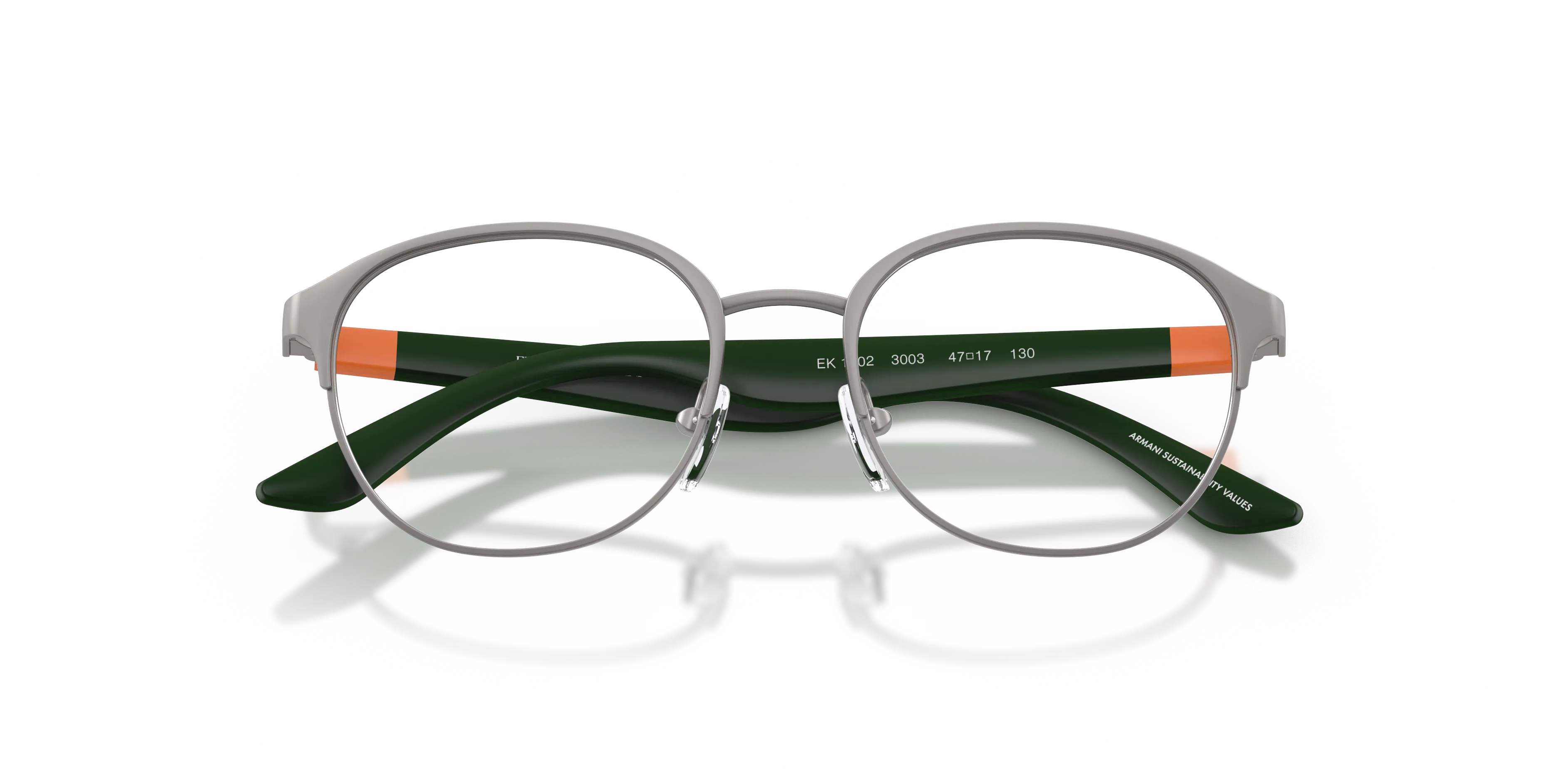 Emporio Armani EK1002 3003 Montature da vista bambino Metallo Grigio Trasparente Pantos Normale - immagine 2