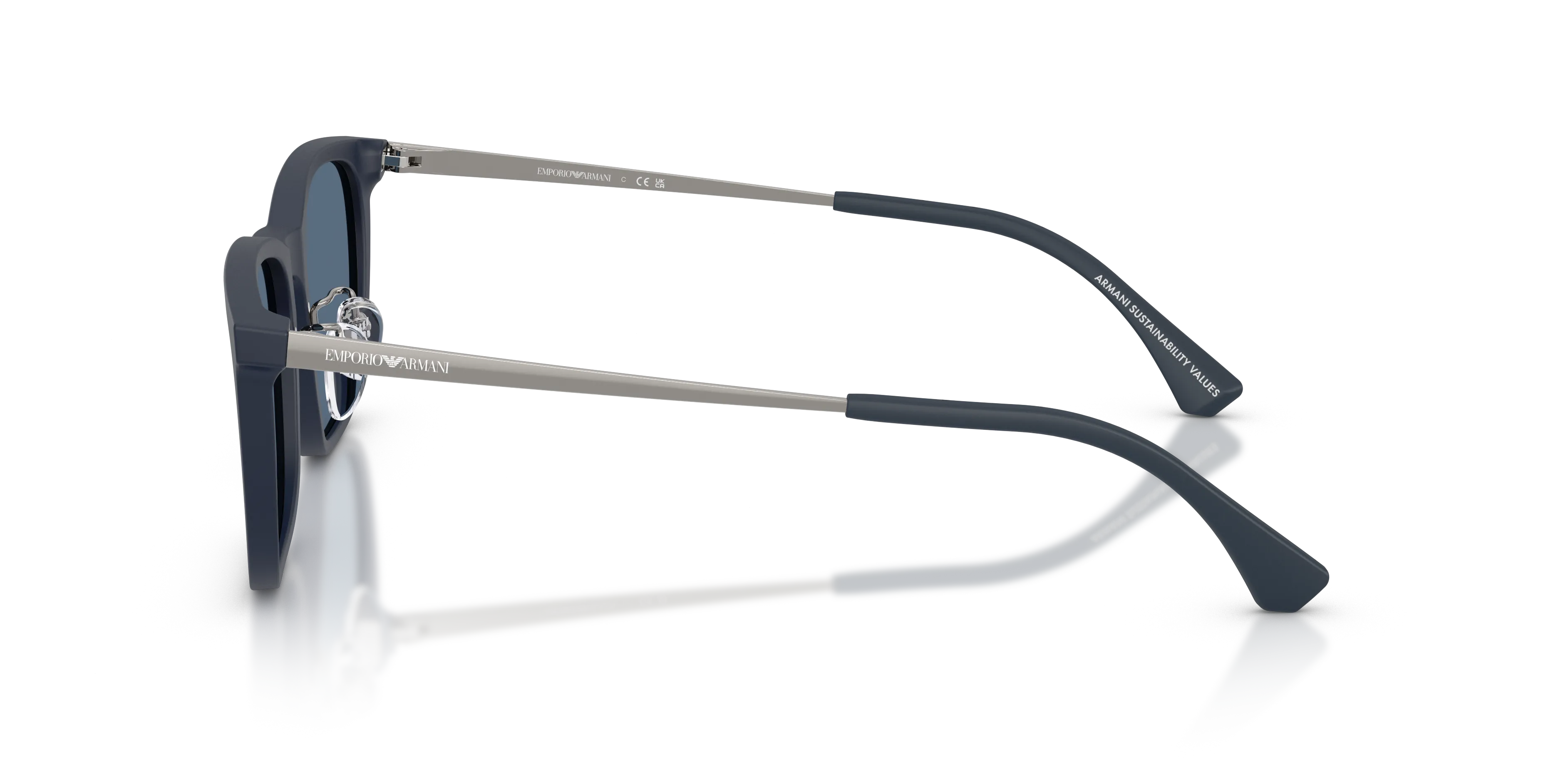 Emporio Armani EA4275D 508880 Occhiali da sole Acetato Blu Blu Squadrata Normale - immagine 4