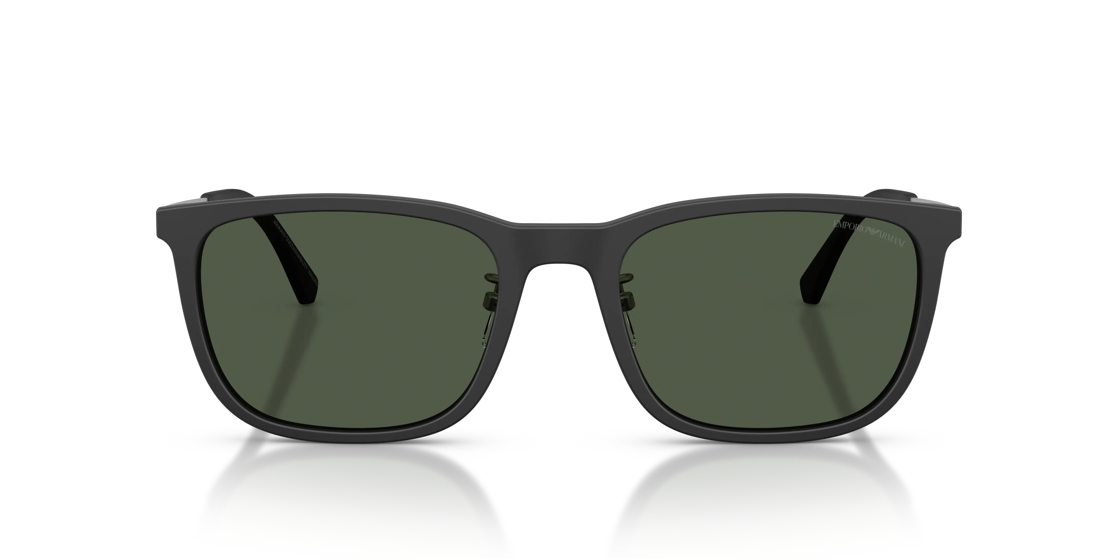 Emporio Armani EA4275D 50019A Occhiali da sole Acetato Nero Verde Squadrata Polarizzata - immagine 3