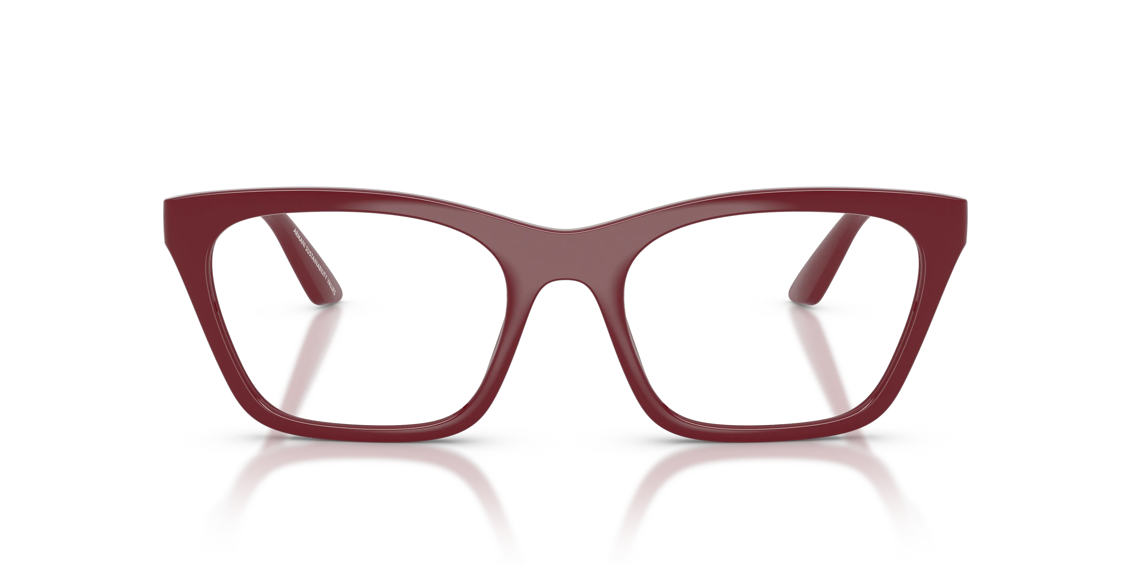 Emporio Armani EA4274BU 52611W Occhiali da sole Iniettato Rosso Trasparente Cat Eye Normale - immagine 3
