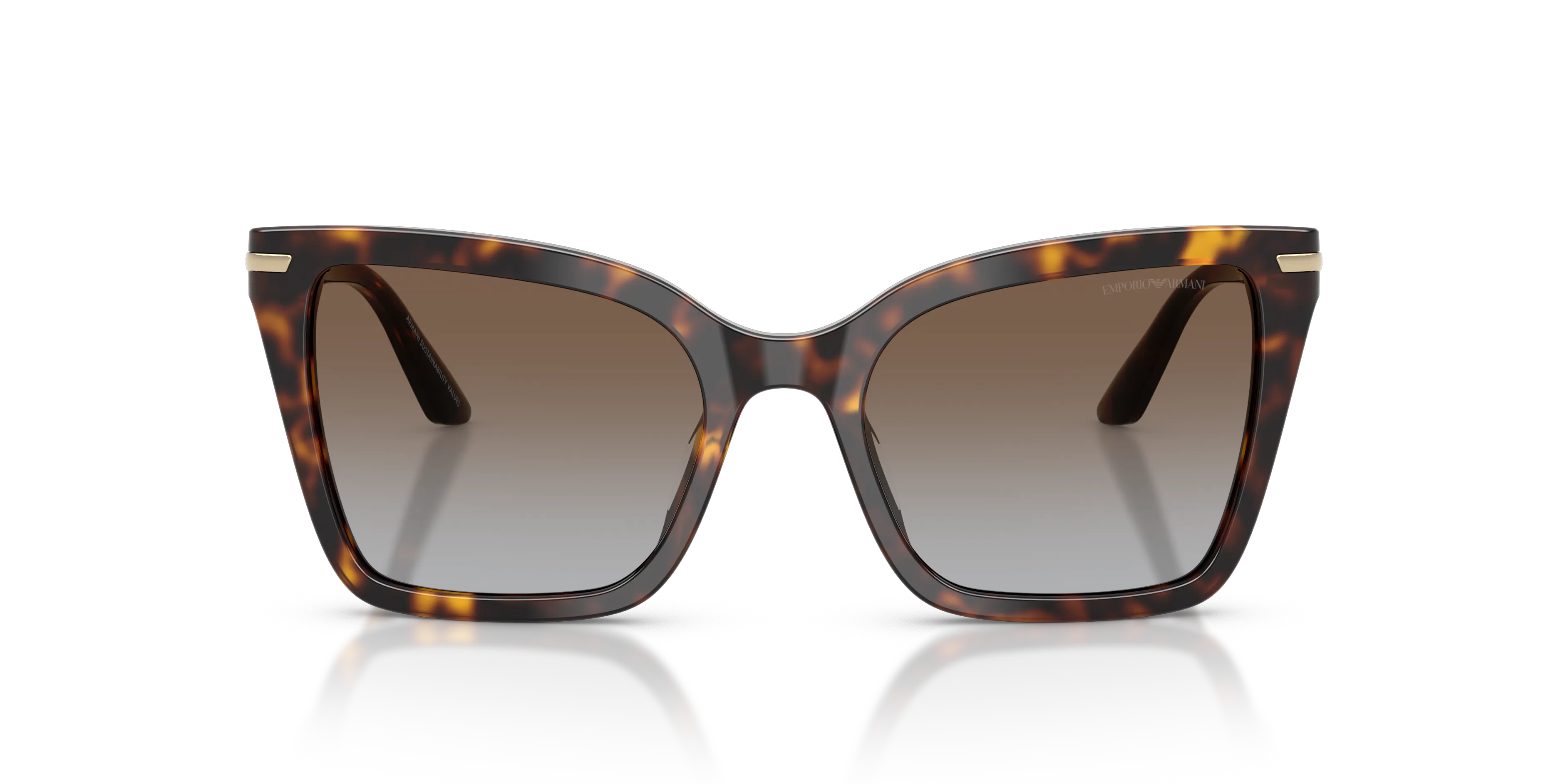 Emporio Armani EA4273BU 502689 Occhiali da sole Acetato Tartaruga Grigio Squadrata Normale Sfumato - immagine 3