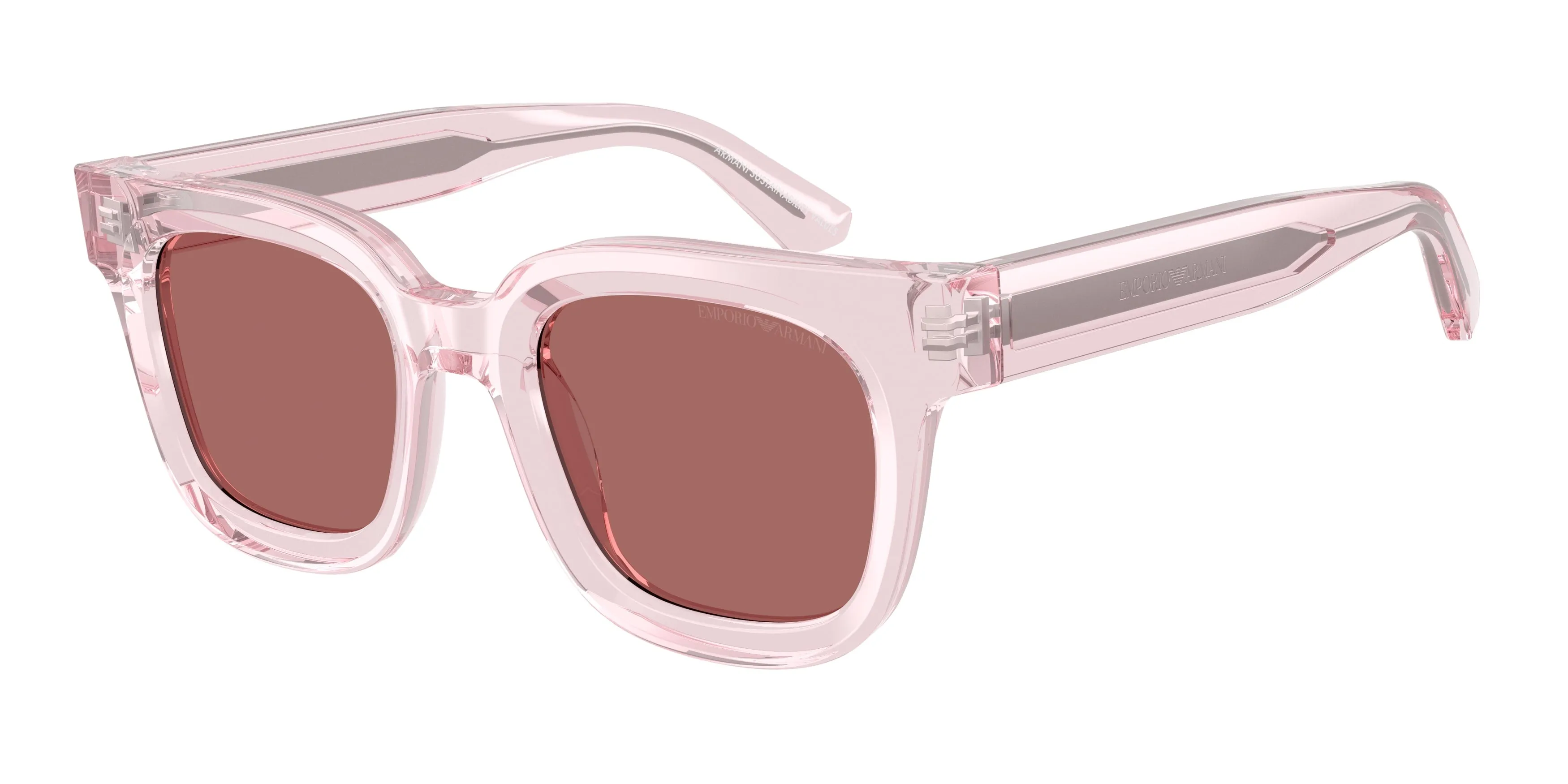 Emporio Armani EA4271 636669 Occhiali da sole Acetato Rosa Marrone Geometrica Normale - immagine 1