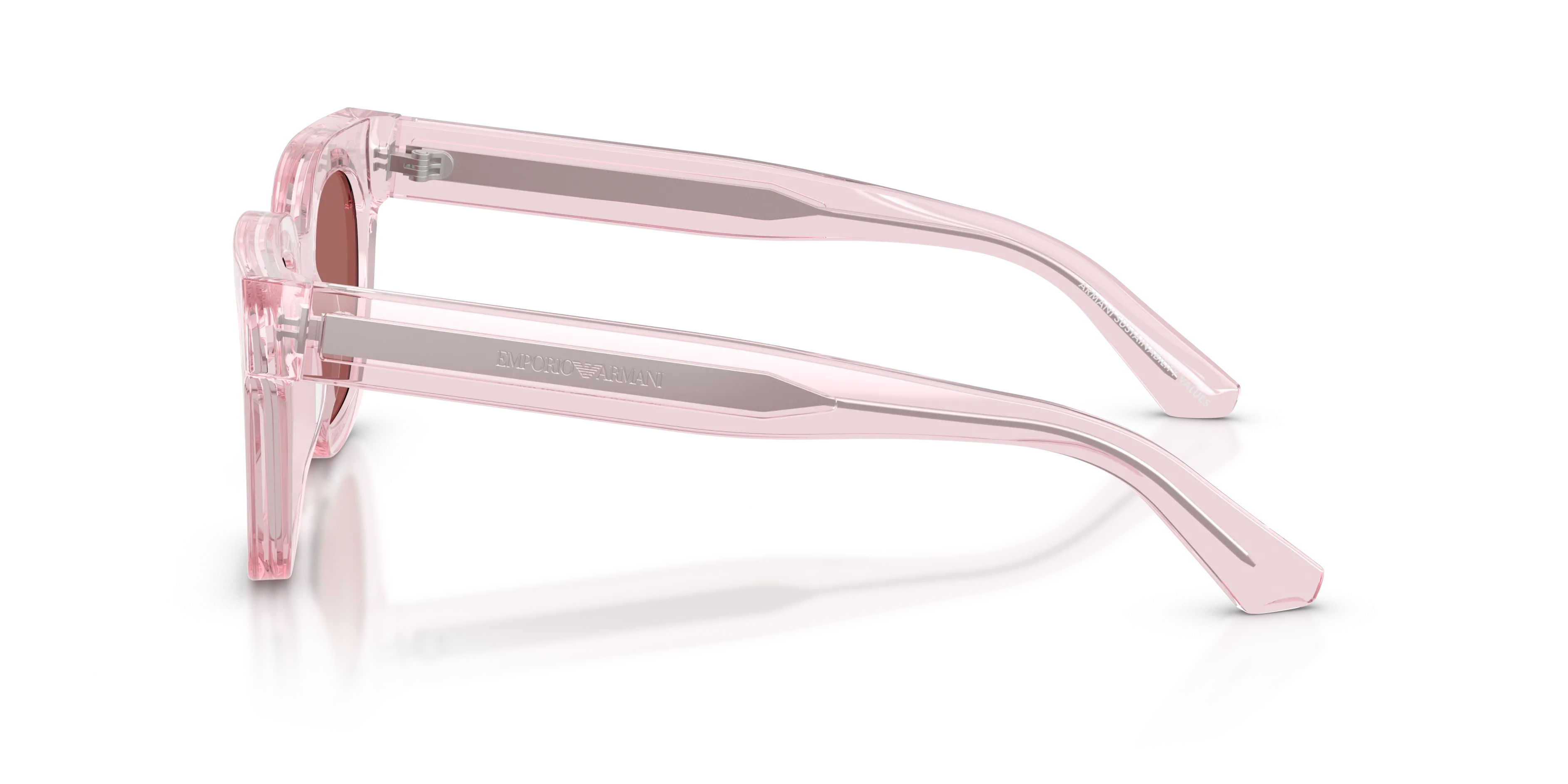 Emporio Armani EA4271 636669 Occhiali da sole Acetato Rosa Marrone Geometrica Normale - immagine 4