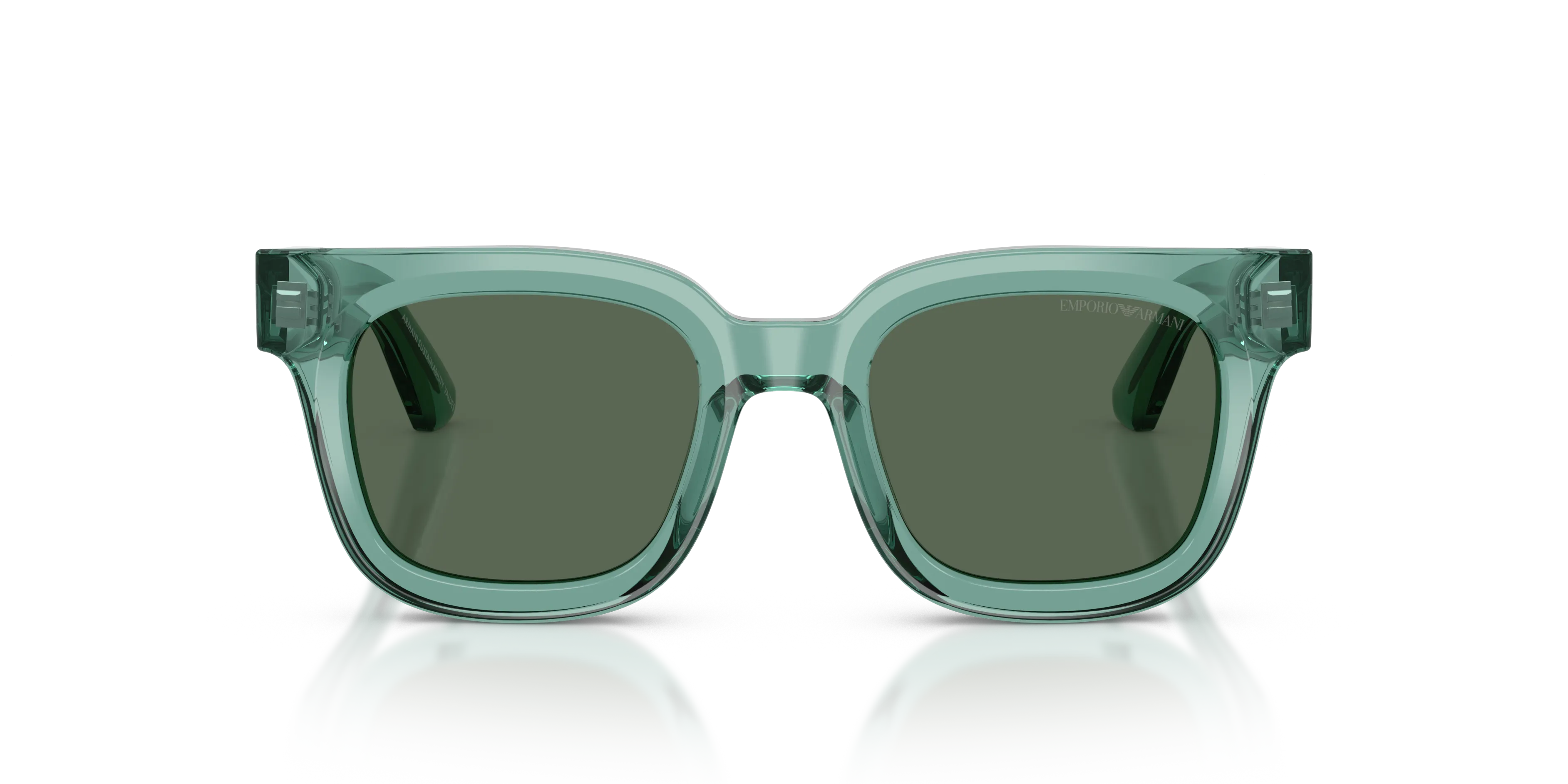 Emporio Armani EA4271 636571 Occhiali da sole Acetato Verde Verde Geometrica Normale - immagine 3