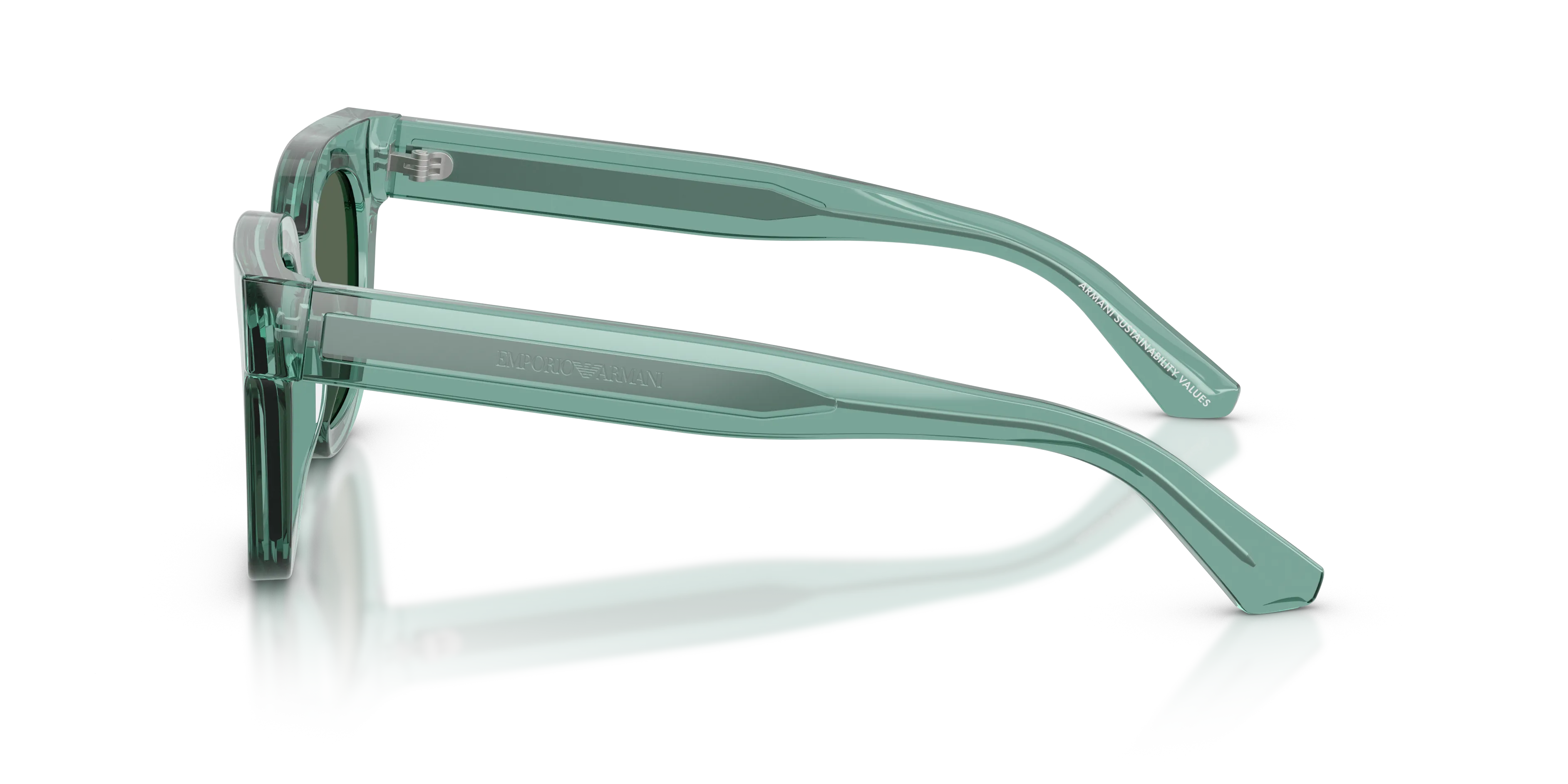 Emporio Armani EA4271 636571 Occhiali da sole Acetato Verde Verde Geometrica Normale - immagine 4