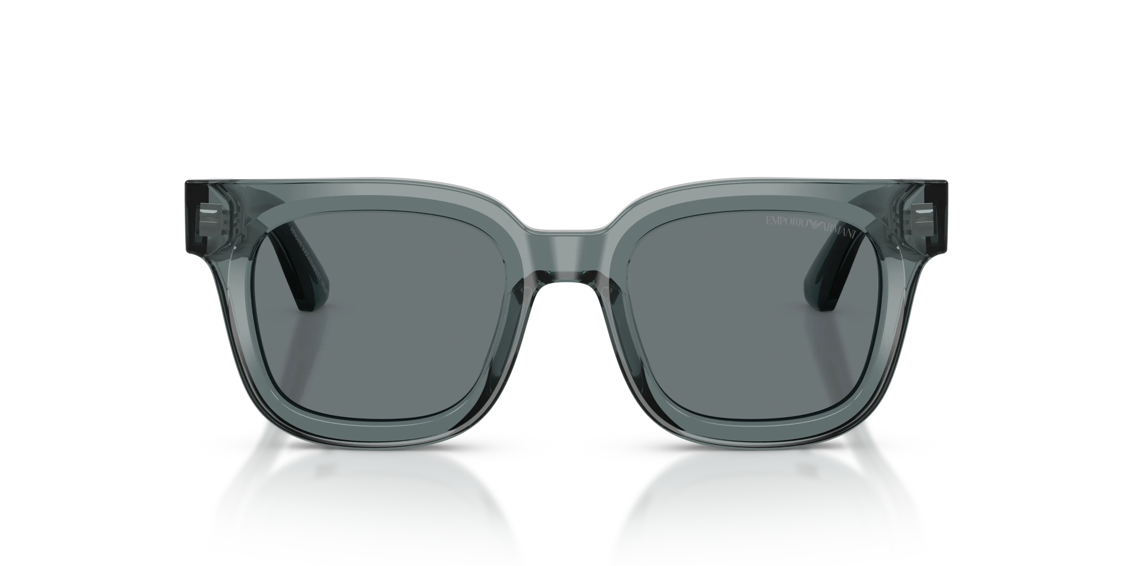 Emporio Armani EA4271 636480 Occhiali da sole Acetato Grigio Blu Geometrica Normale - immagine 3