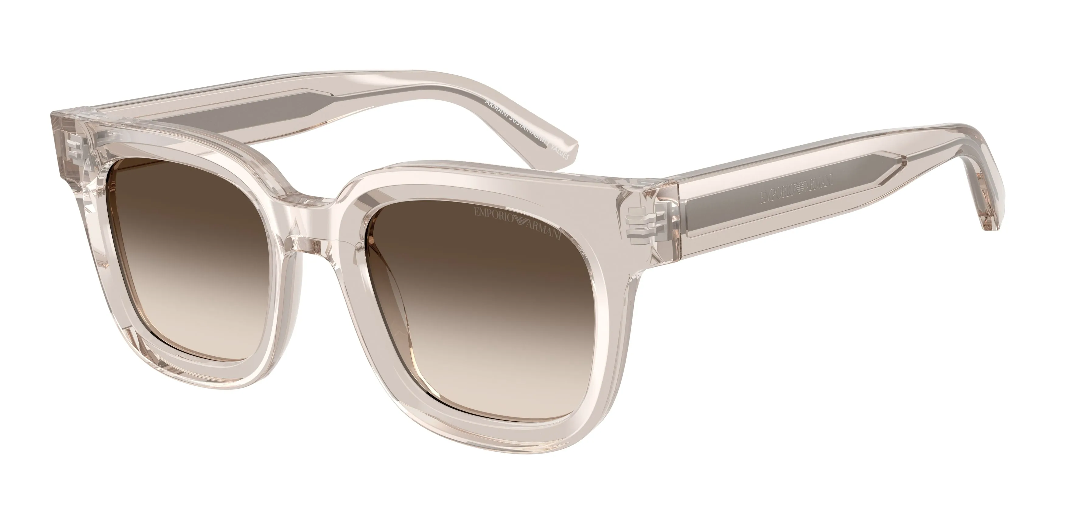 Emporio Armani EA4271 63630A Occhiali da sole Acetato Marrone Marrone Geometrica Normale - immagine 1