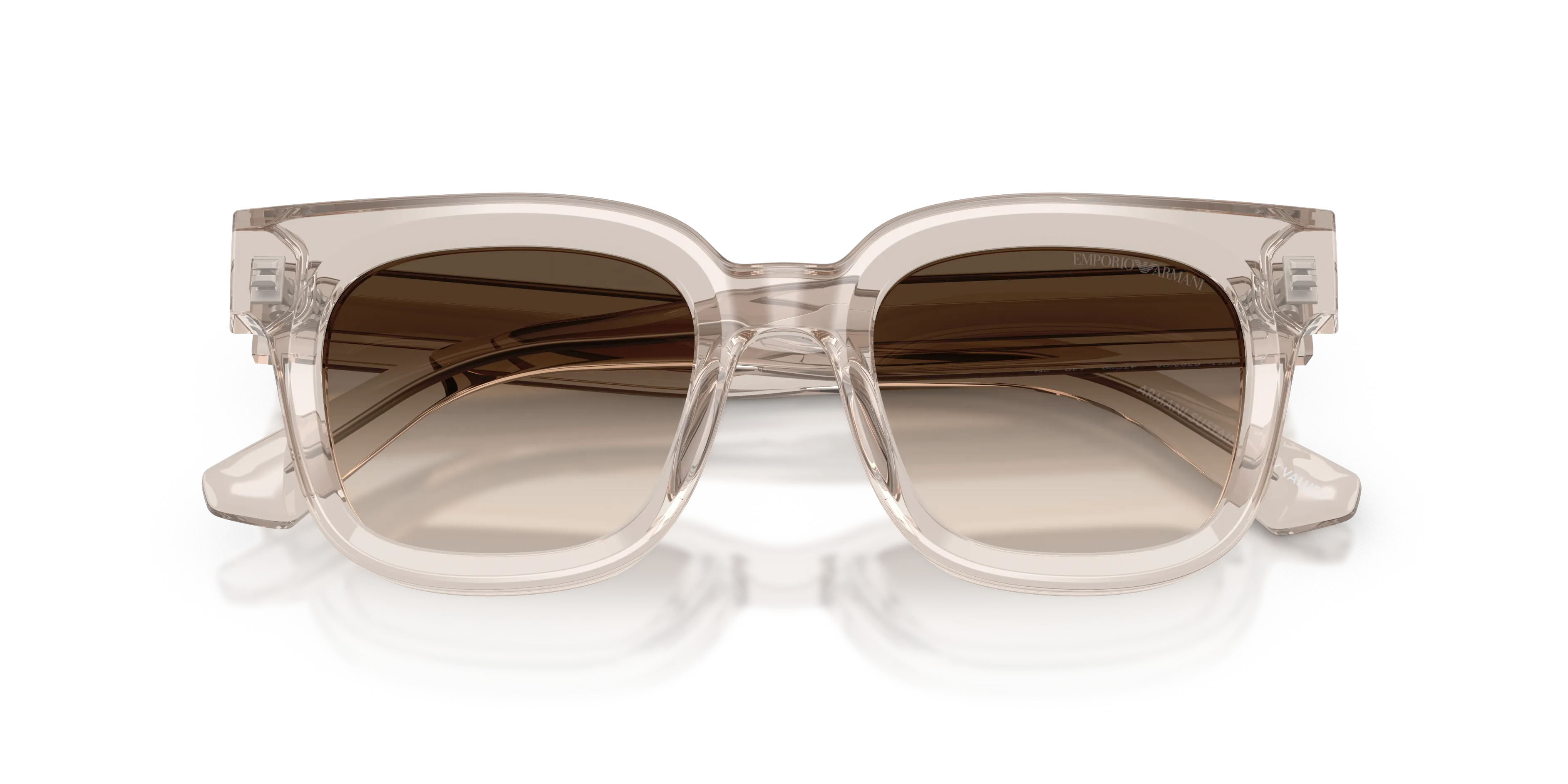 Emporio Armani EA4271 63630A Occhiali da sole Acetato Marrone Marrone Geometrica Normale - immagine 2