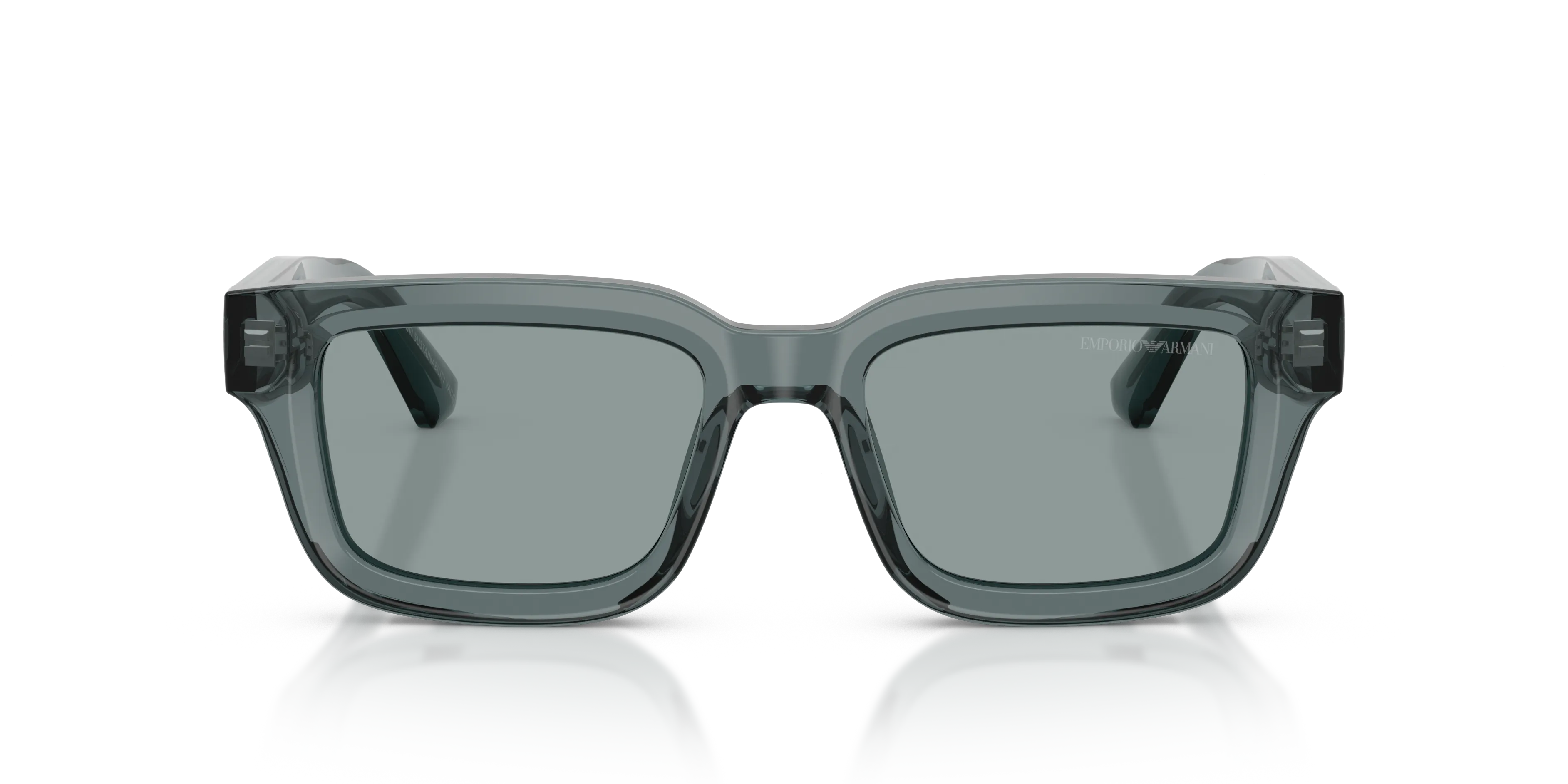 Emporio Armani EA4270 6364/1 Occhiali da sole Acetato Grigio Grigio Geometrica Normale - immagine 3
