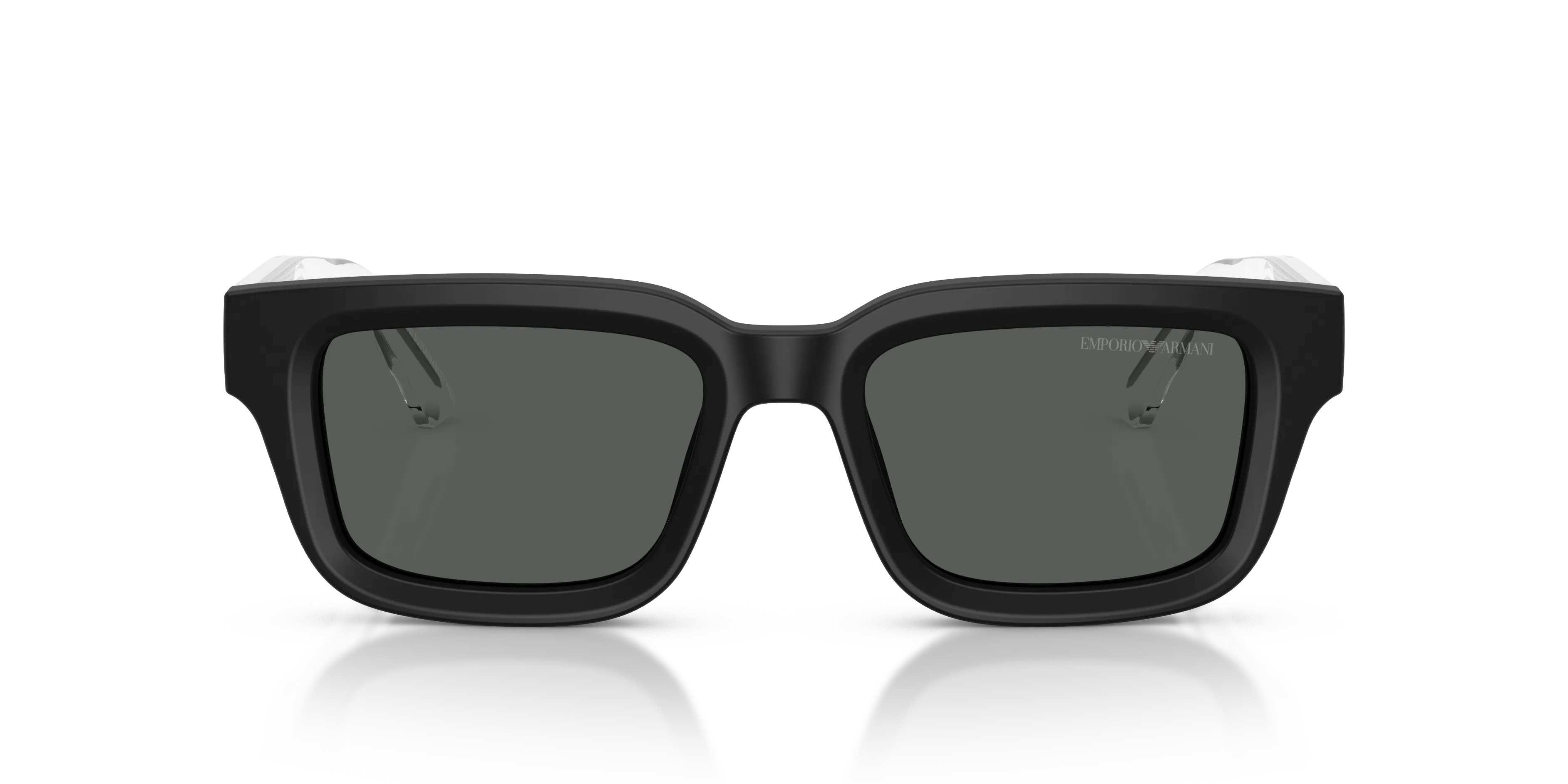 Emporio Armani EA4270 500187 Occhiali da sole Acetato Nero Grigio Geometrica Normale - immagine 3