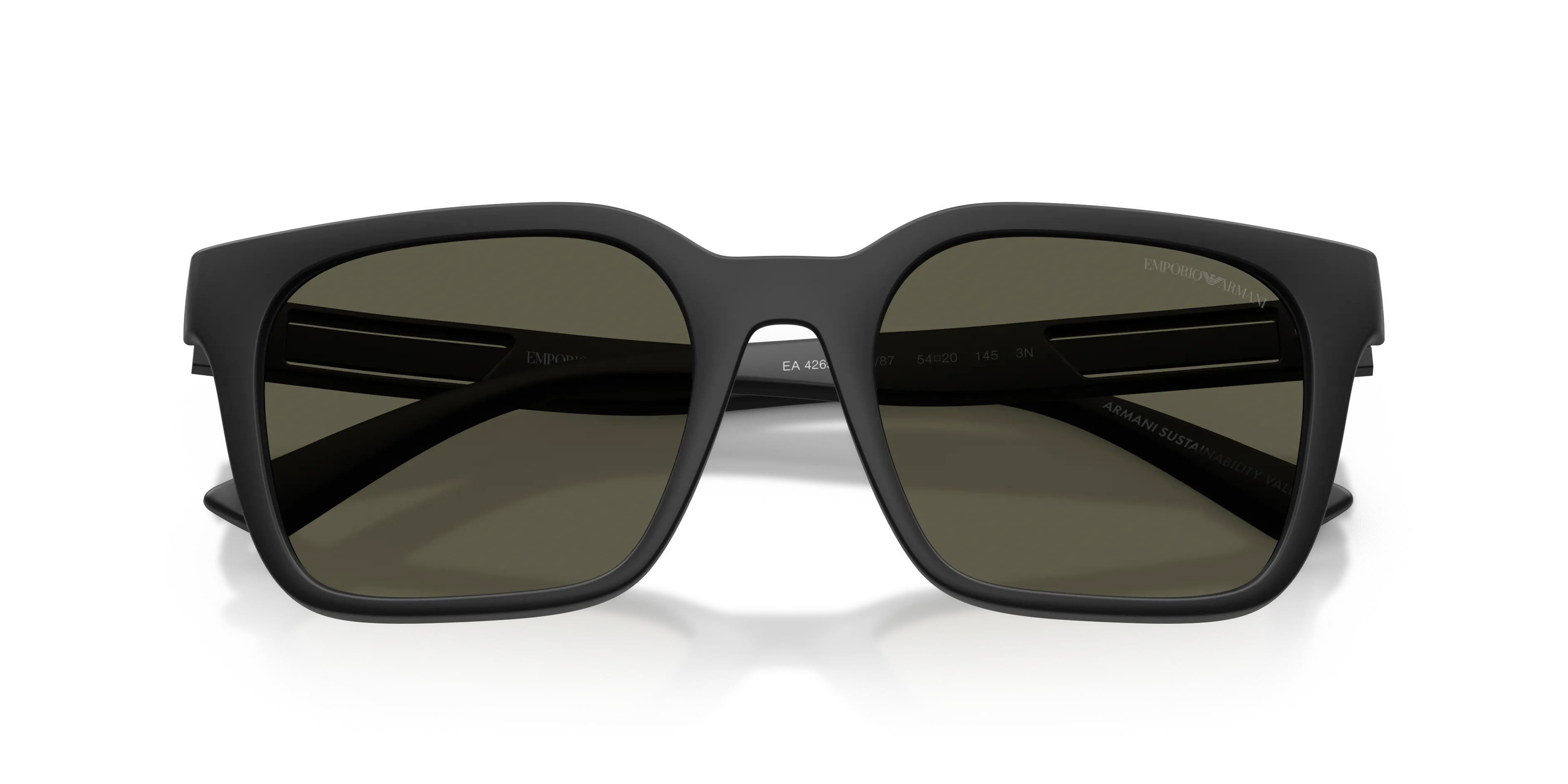 Emporio Armani EA4269 500187 Occhiali da sole Iniettato Nero Grigio Squadrata Normale - immagine 2