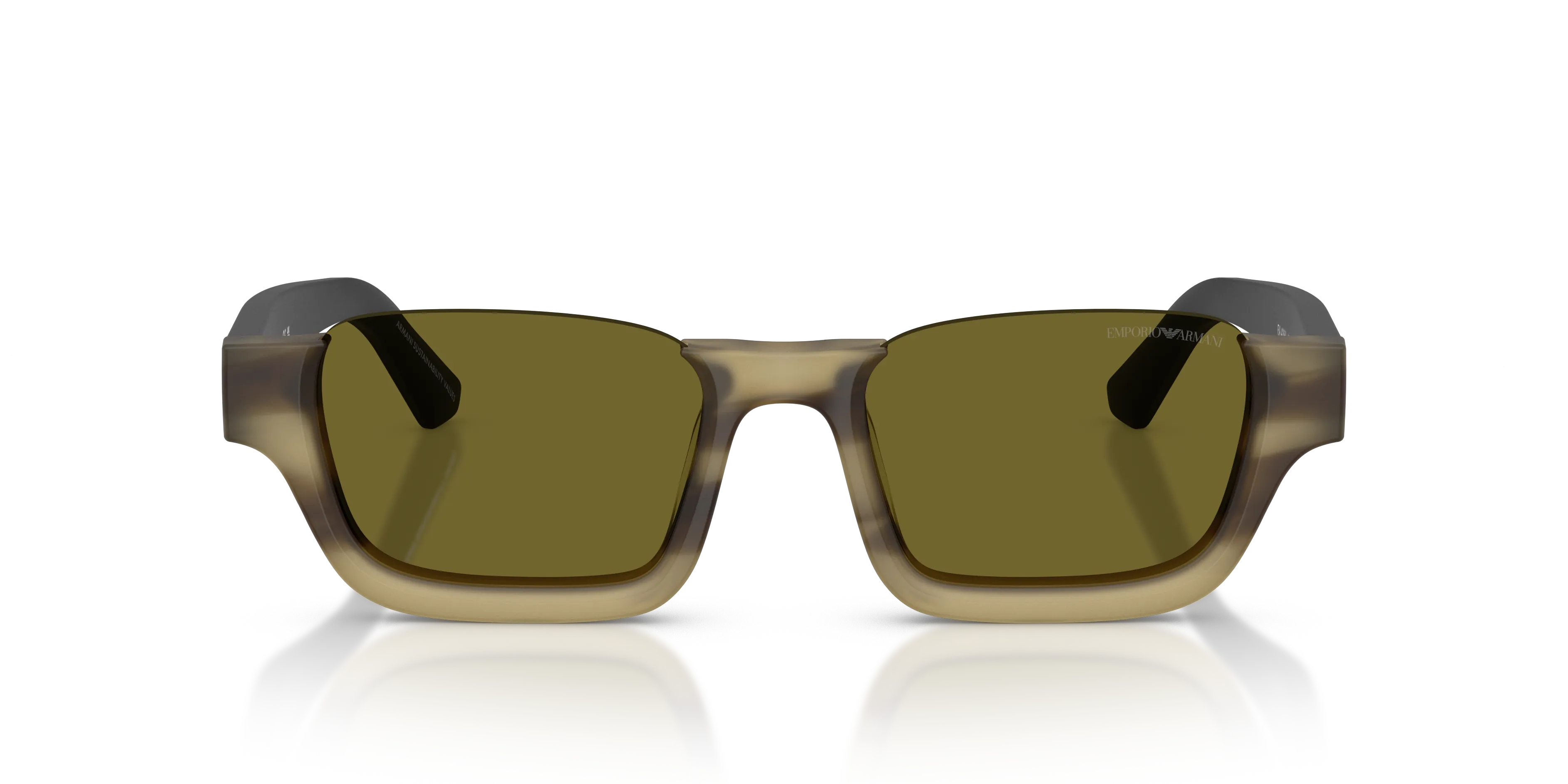 Emporio Armani EA4268U 6369/2 Occhiali da sole Acetato Verde Verde Geometrica Normale - immagine 3